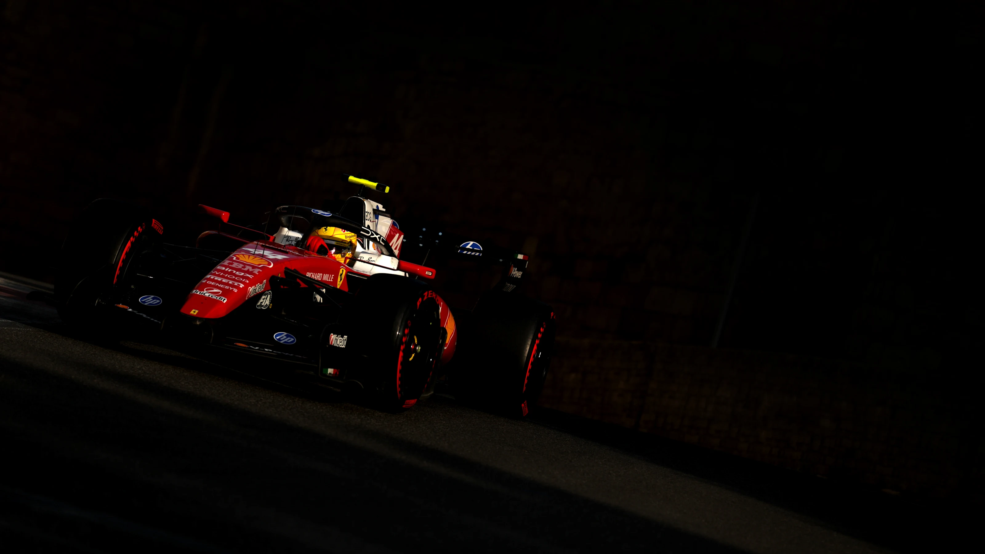 BAKU, AZERBAIJAN - SEPTEMBER 25: Lewis Hamilton of Great Britain driving the (44) Scuderia Ferrari