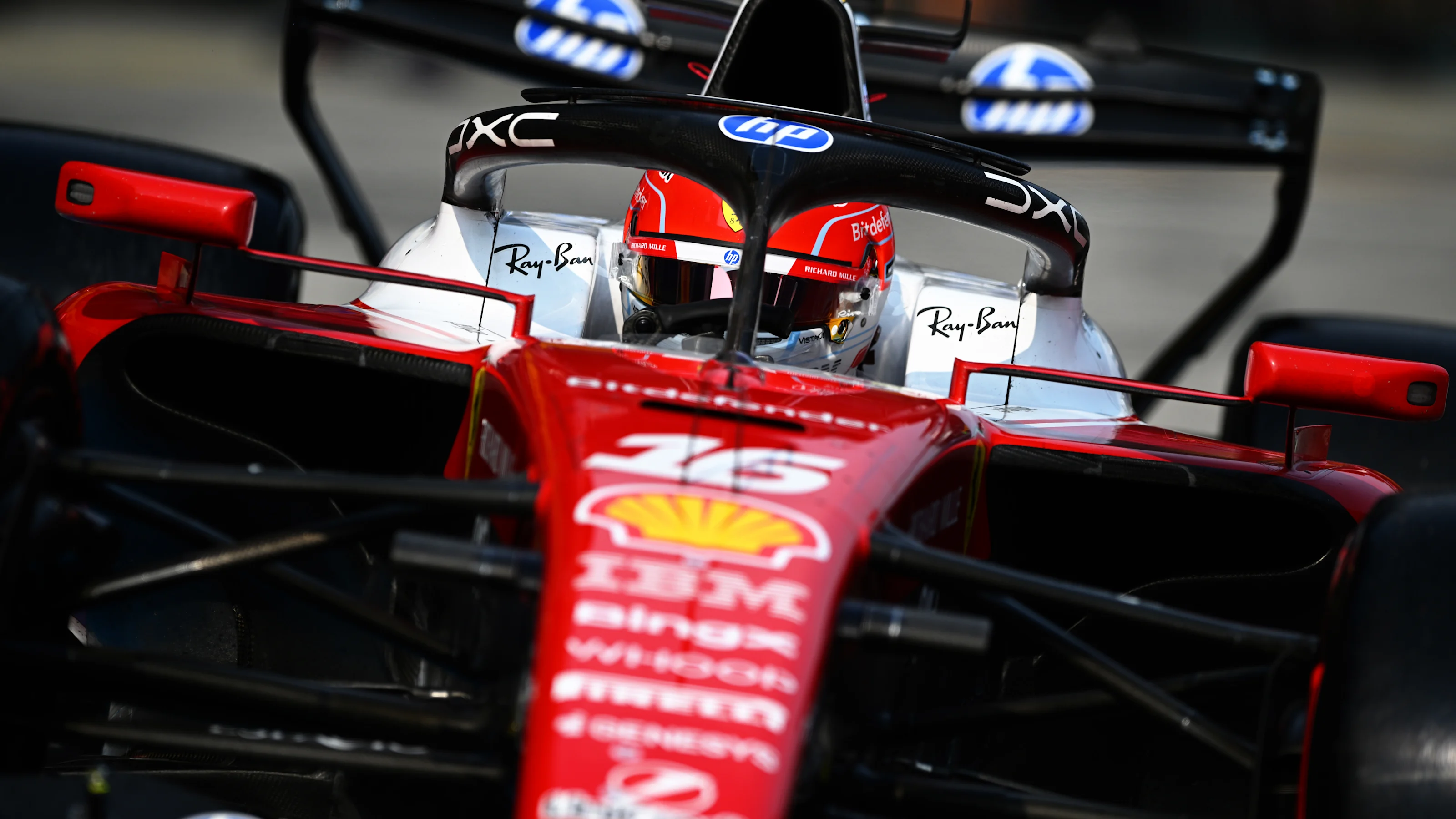 KUALA LUMPUR, MALAYSIA - OCTOBER 03: Charles Leclerc of Monaco driving the (16) Scuderia Ferrari