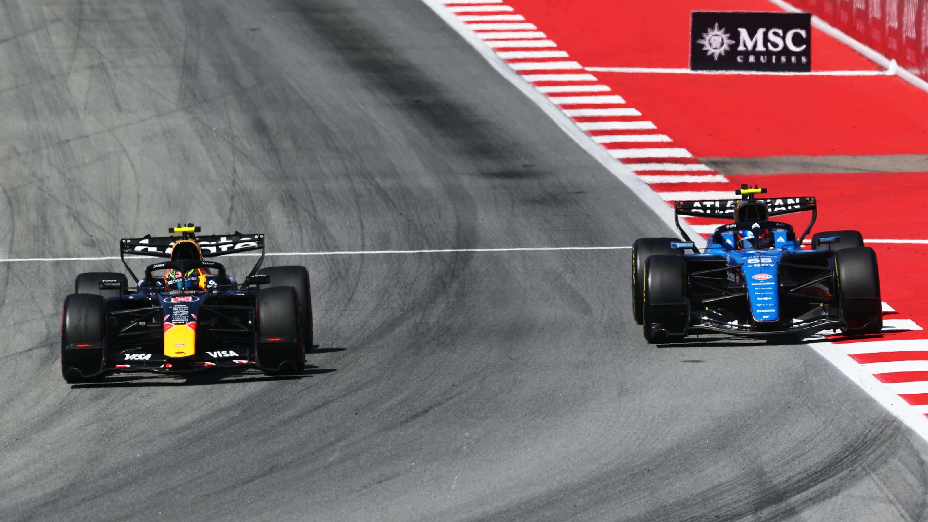 BARCELONA, SPAIN - JUNE 14: Isack Hadjar of France driving the (6) Oracle Red Bull Racing RB22 Red