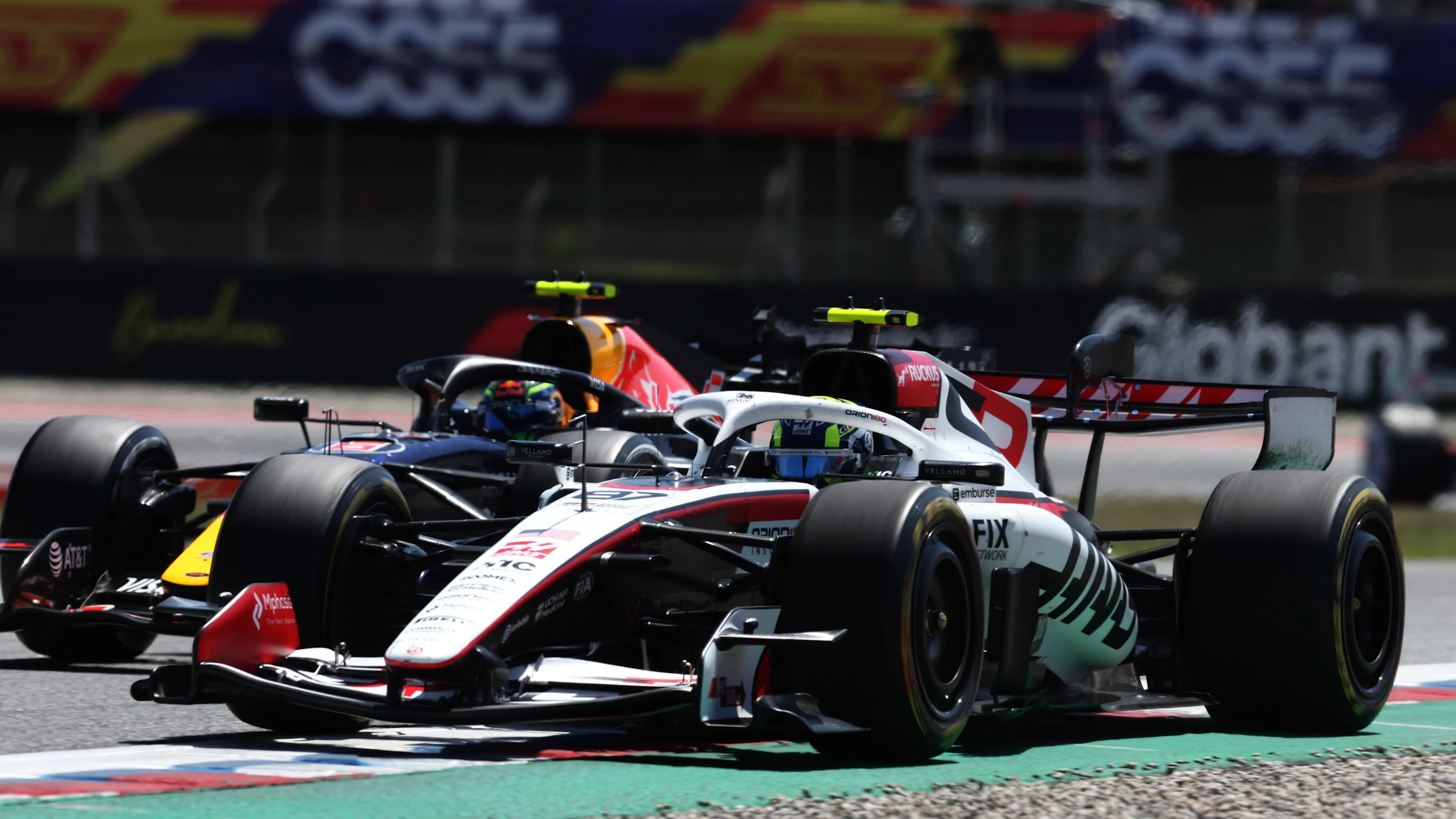 BARCELONA, SPAIN - JUNE 14: Oliver Bearman of Great Britain driving the (87) Haas F1 VF-26 Ferrari
