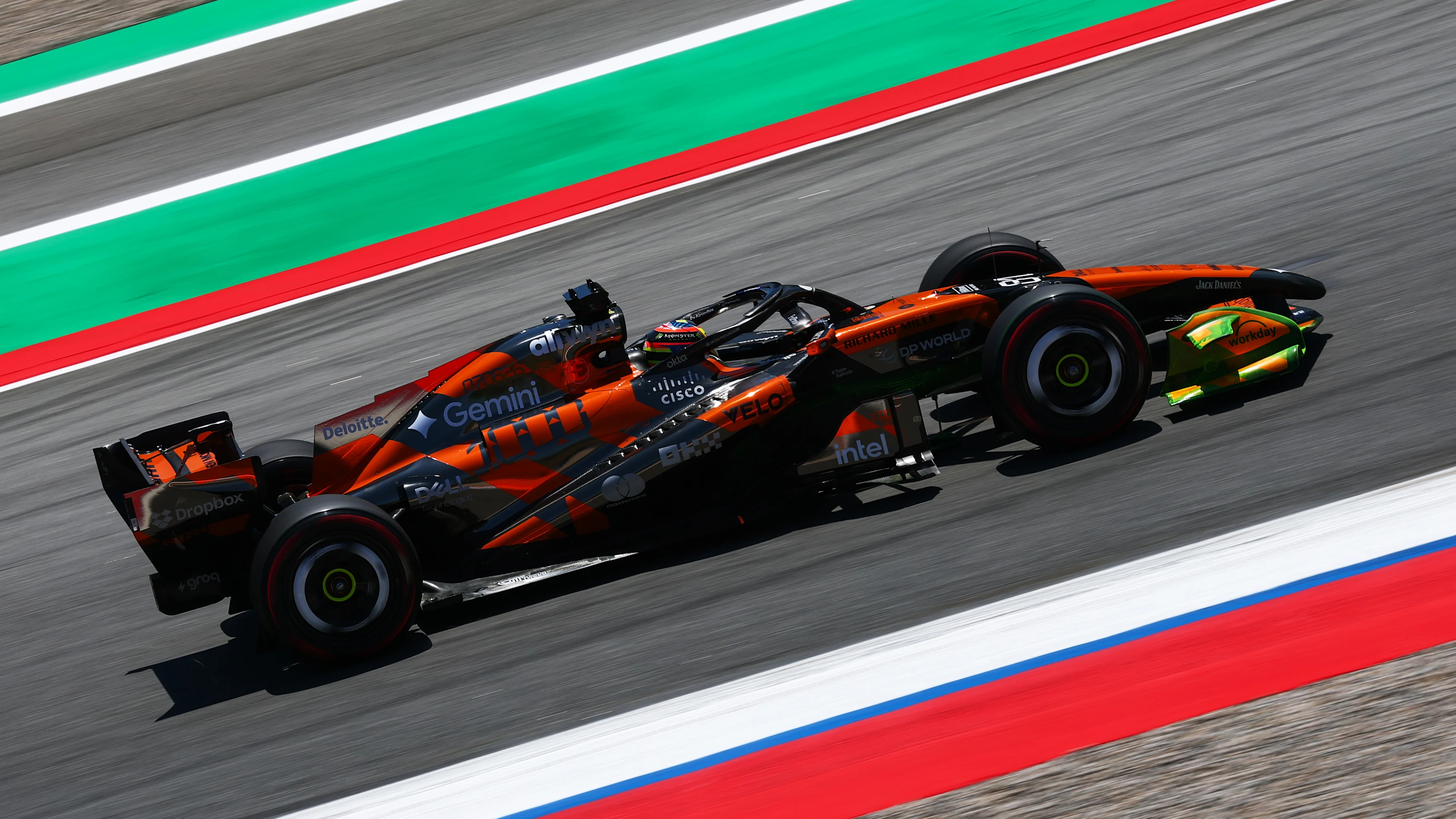 BARCELONA, SPAIN - JUNE 13: Oscar Piastri of Australia driving the (81) McLaren MCL40 Mercedes on