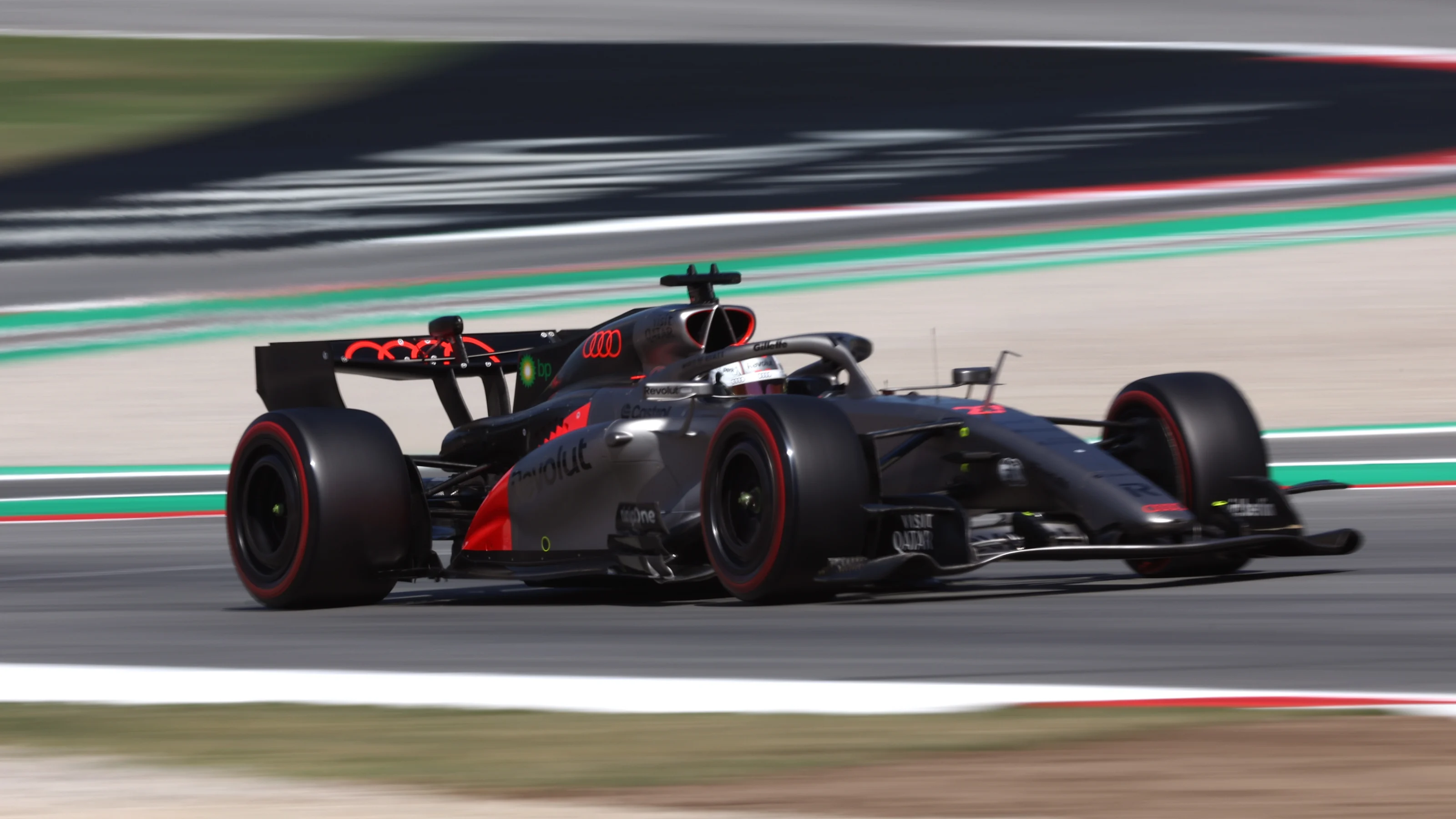 BARCELONA, SPAIN - JUNE 13: Nico Hulkenberg of Germany driving the (27) Audi F1 Team R26 on track