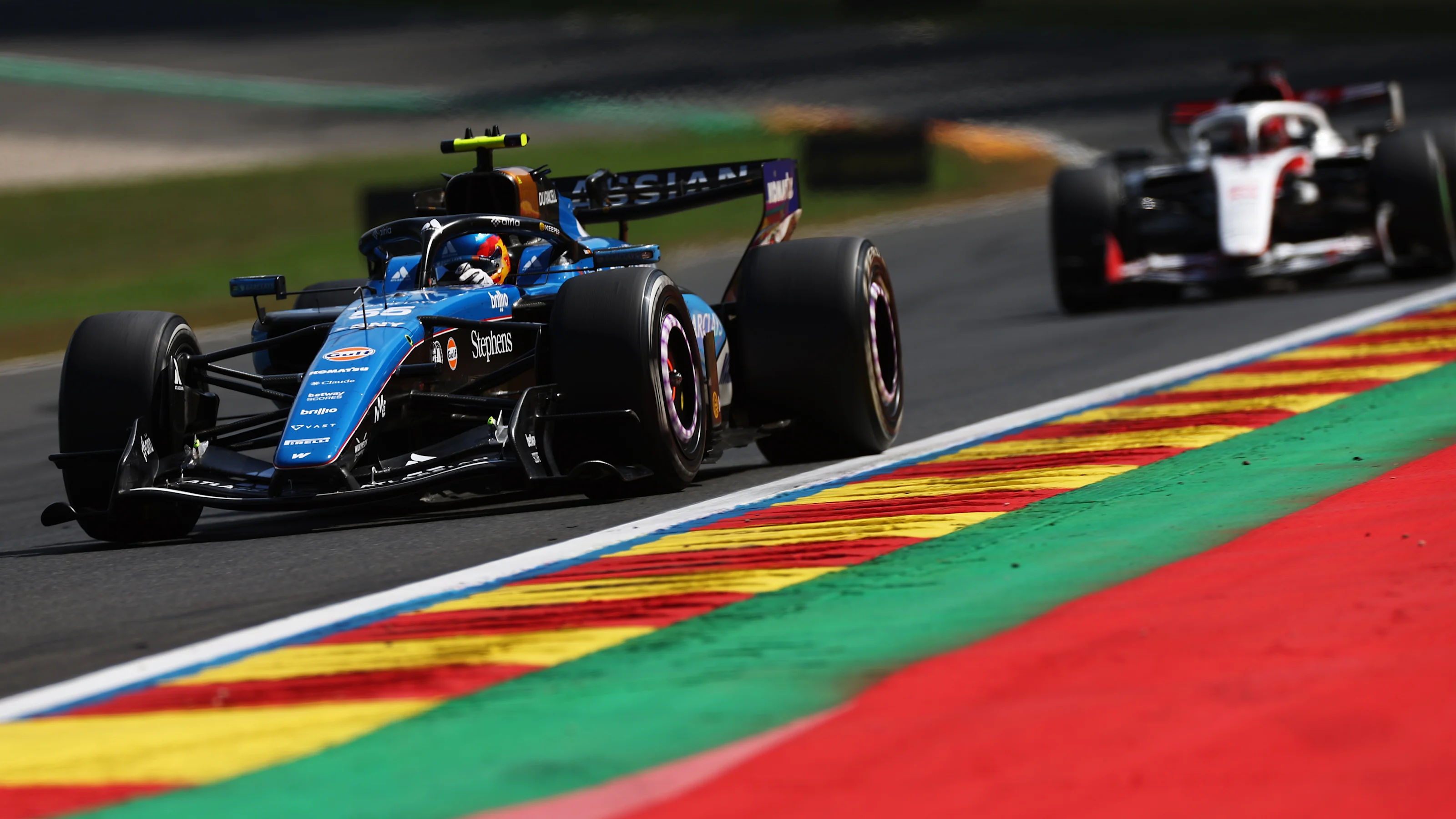 SPA, BELGIUM - JULY 19: Carlos Sainz of Spain driving the (55) Williams FW48 Mercedes on track