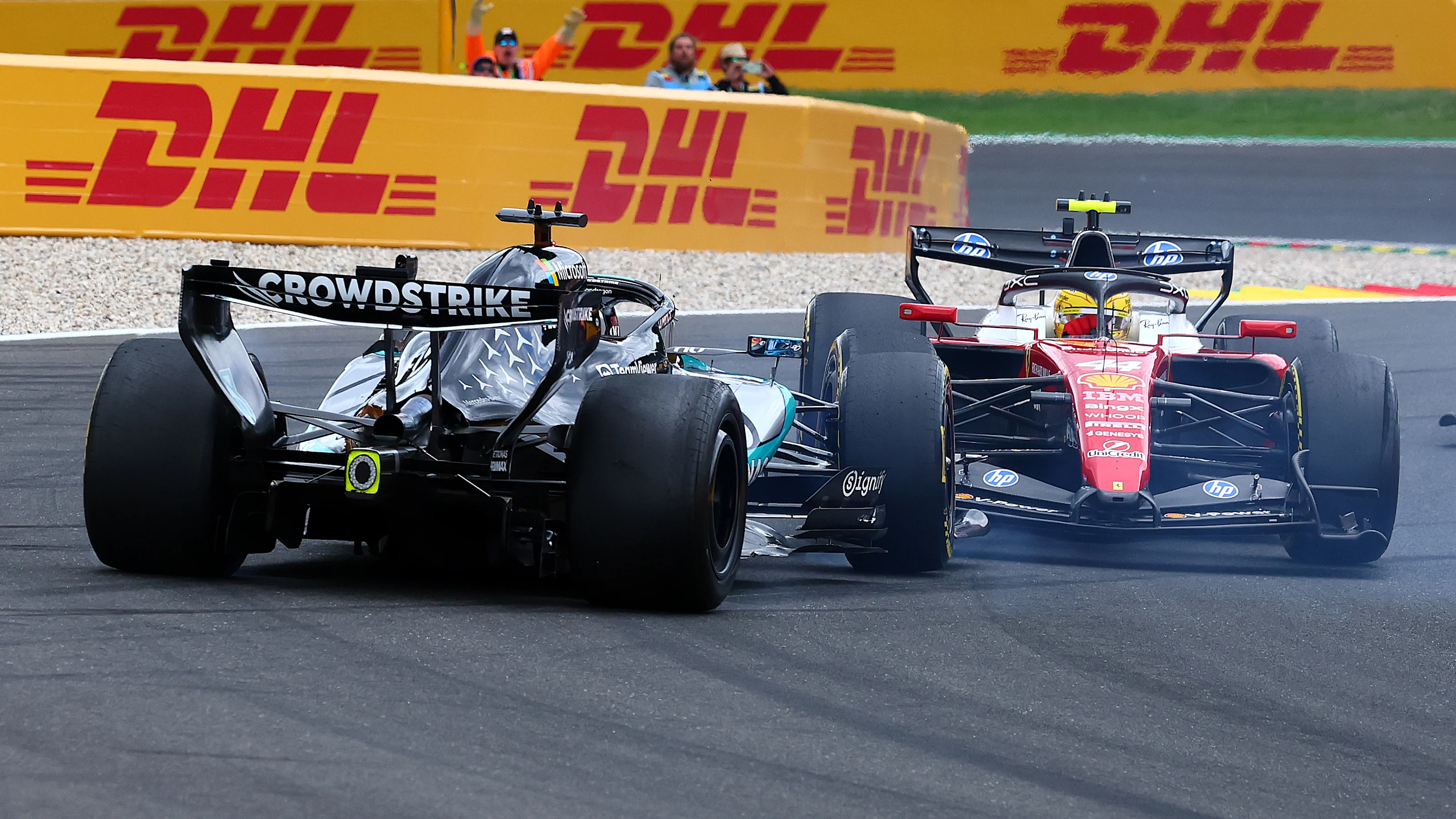 SPA, BELGIUM - JULY 19: George Russell of Great Britain driving the (63) Mercedes AMG Petronas F1