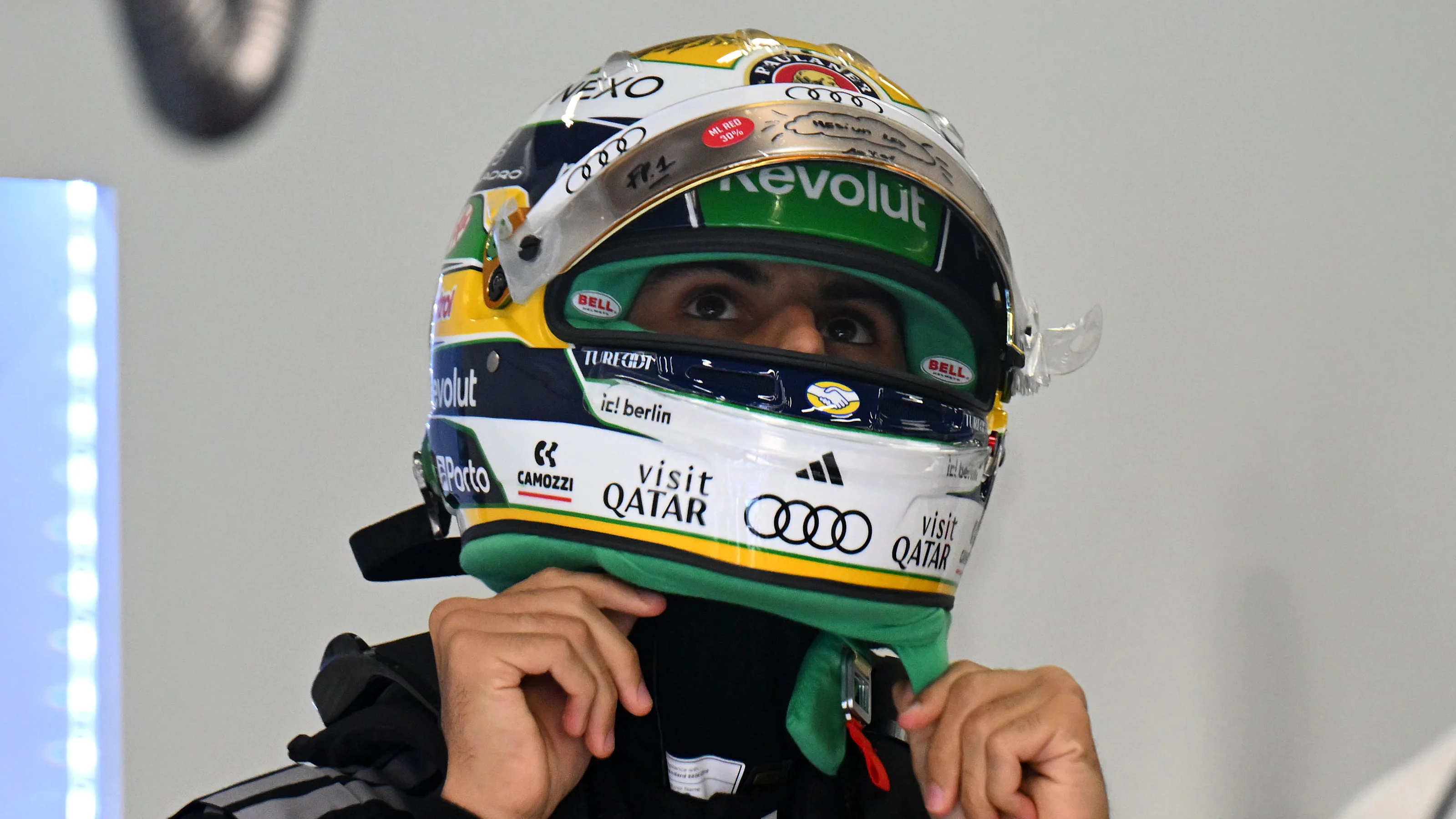 SPA, BELGIUM - JULY 17: Gabriel Bortoleto of Brazil and Audi F1 Team prepares to drive in the