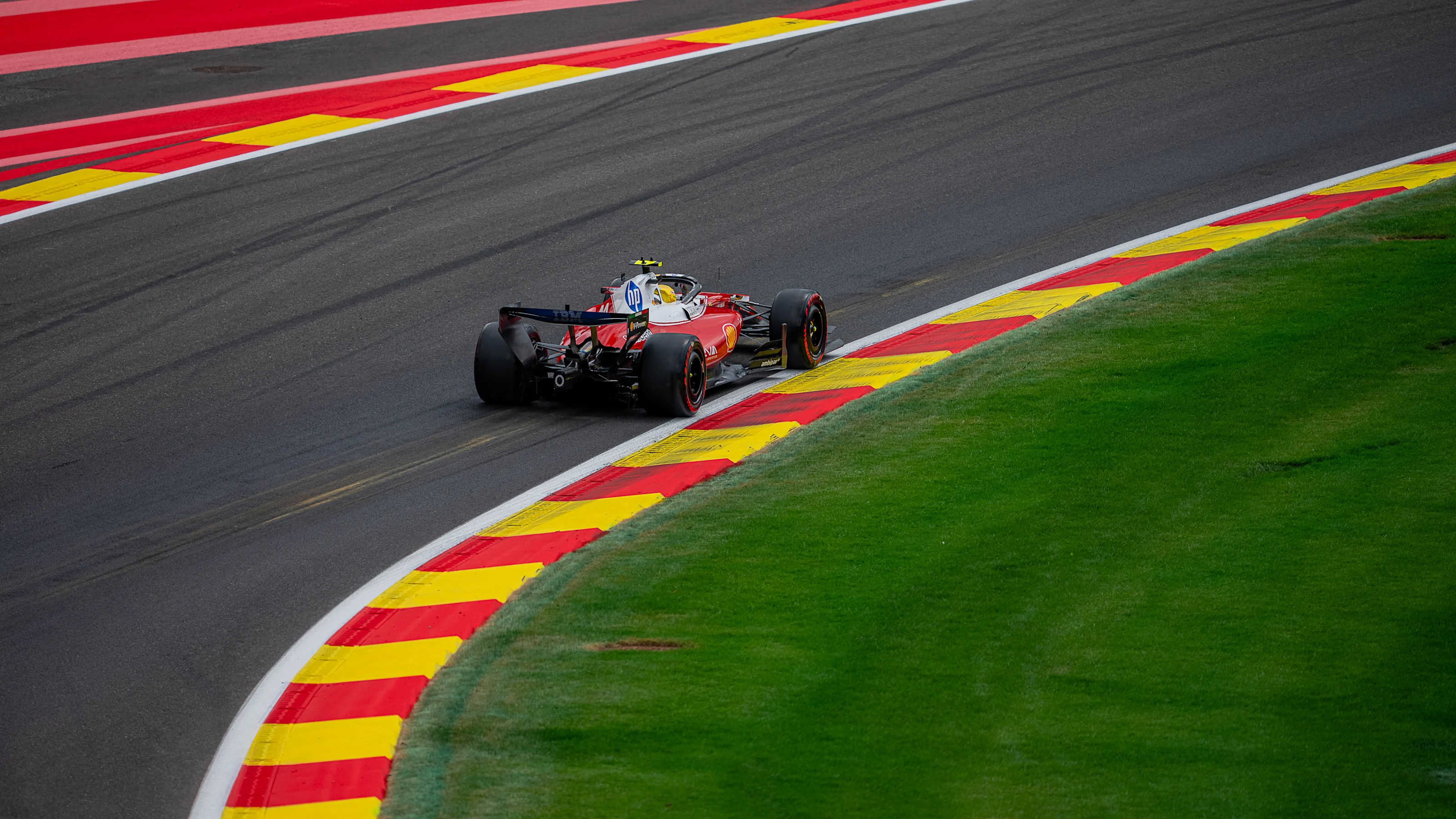 SPA, BELGIUM - JULY 17: (EDITORS NOTE: Image has been digitally enhanced.) Lewis Hamilton of Great