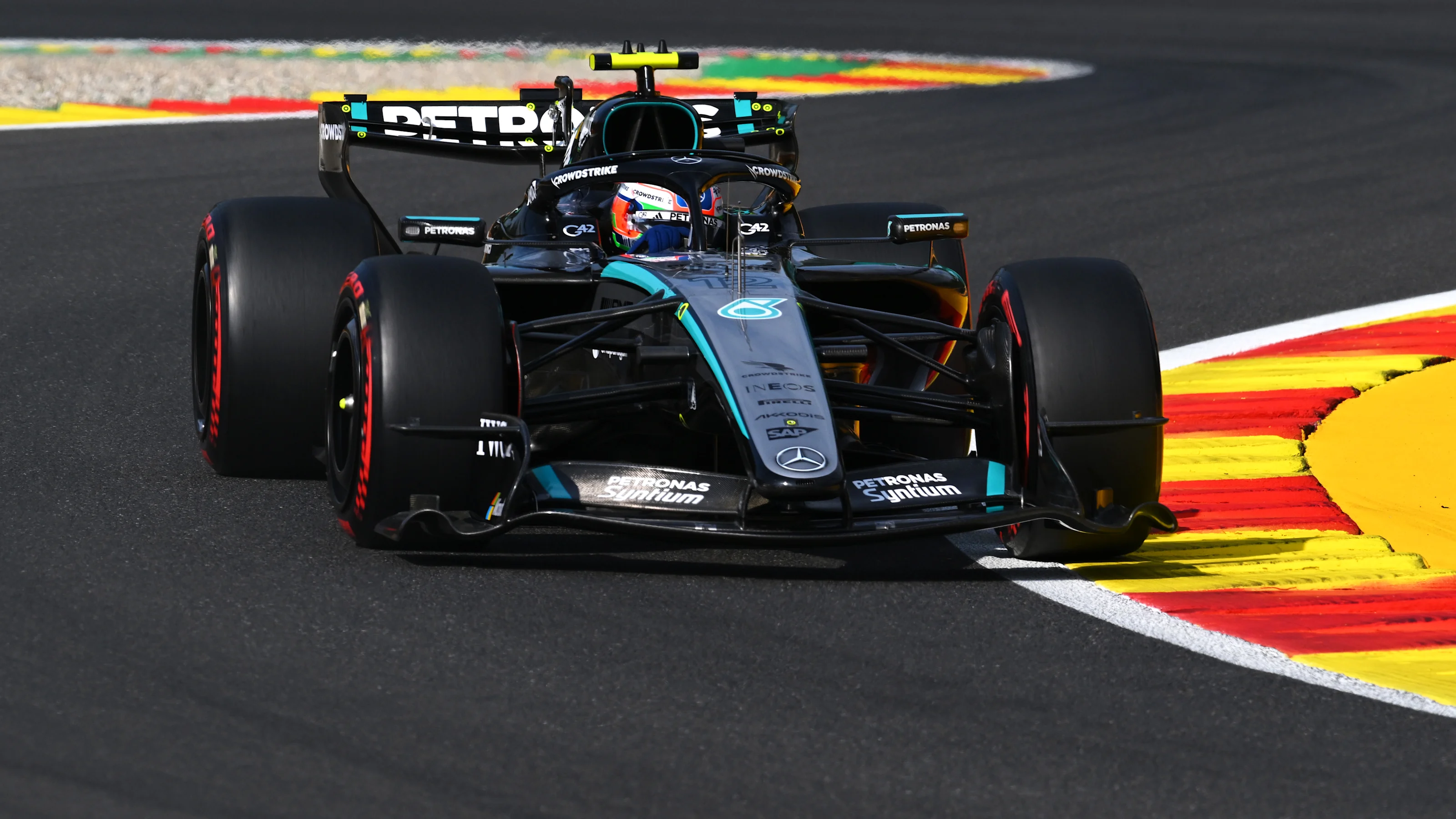 SPA, BELGIUM - JULY 17: Andrea Kimi Antonelli of Italy driving the (12) Mercedes AMG Petronas F1