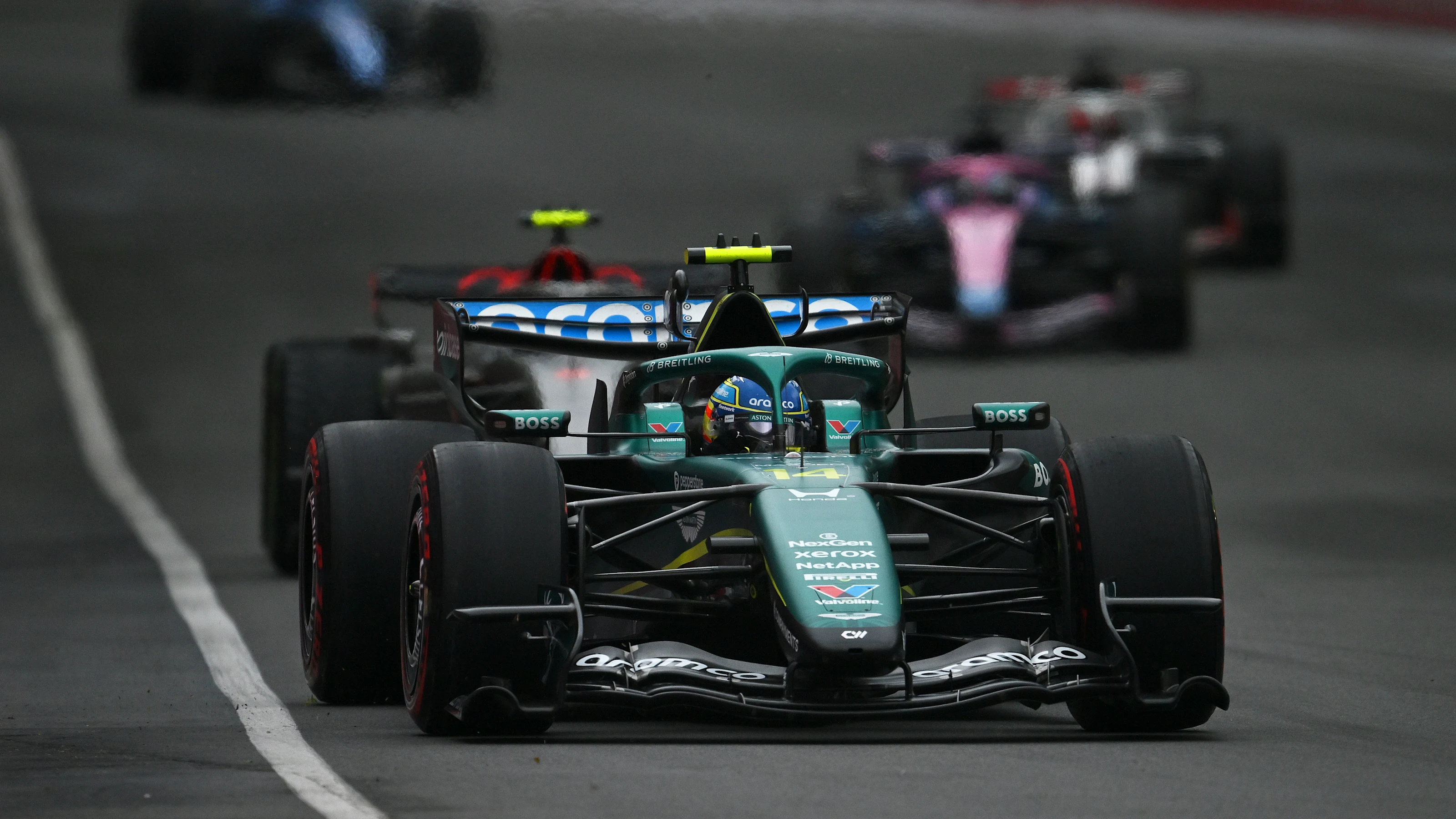 MONTREAL, QUEBEC - MAY 24: Fernando Alonso of Spain driving the (14) Aston Martin F1 Team AMR26