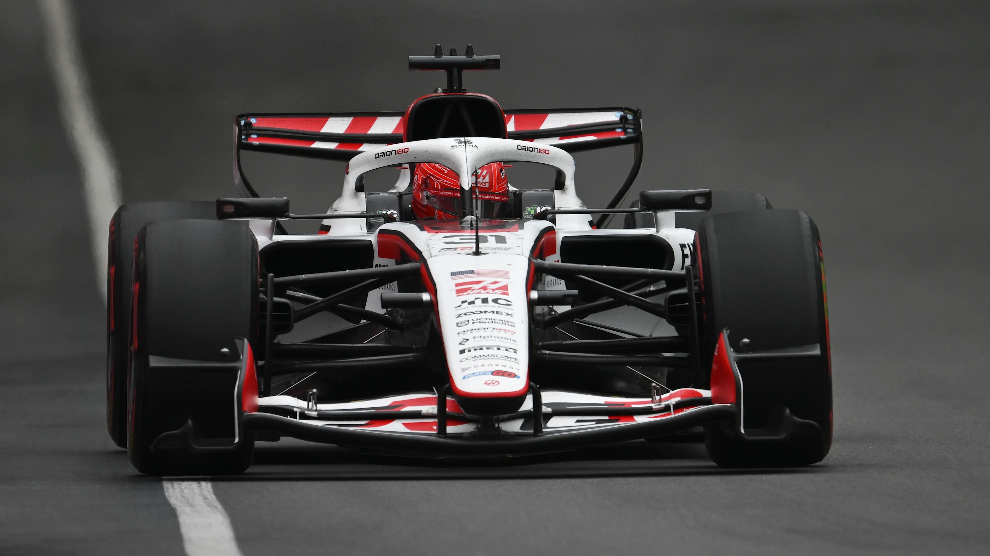 MONTREAL, QUEBEC - MAY 24: Esteban Ocon of France driving the (31) Haas F1 VF-26 Ferrari on track