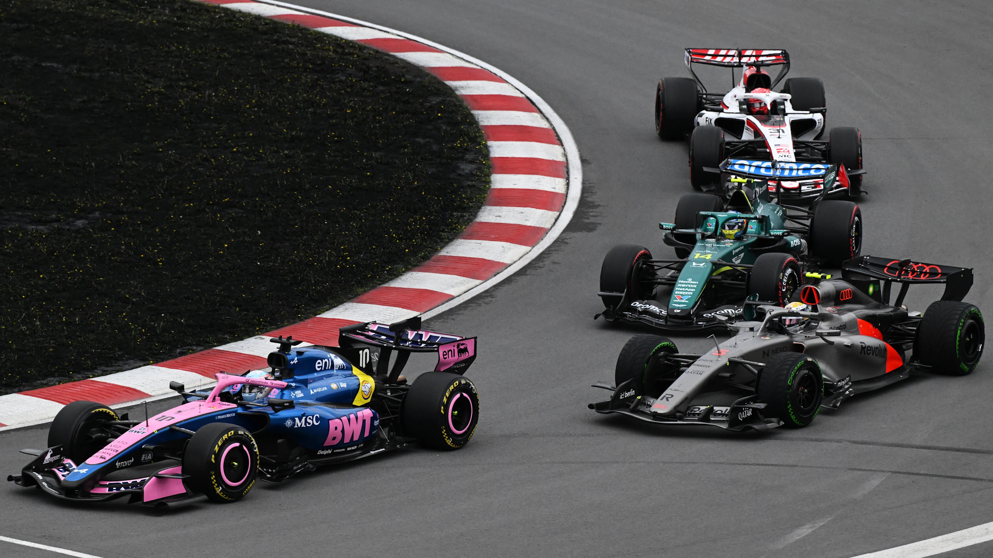 MONTREAL, QUEBEC - MAY 24: Pierre Gasly of France driving the (10) Alpine F1 A526 Mercedes leads