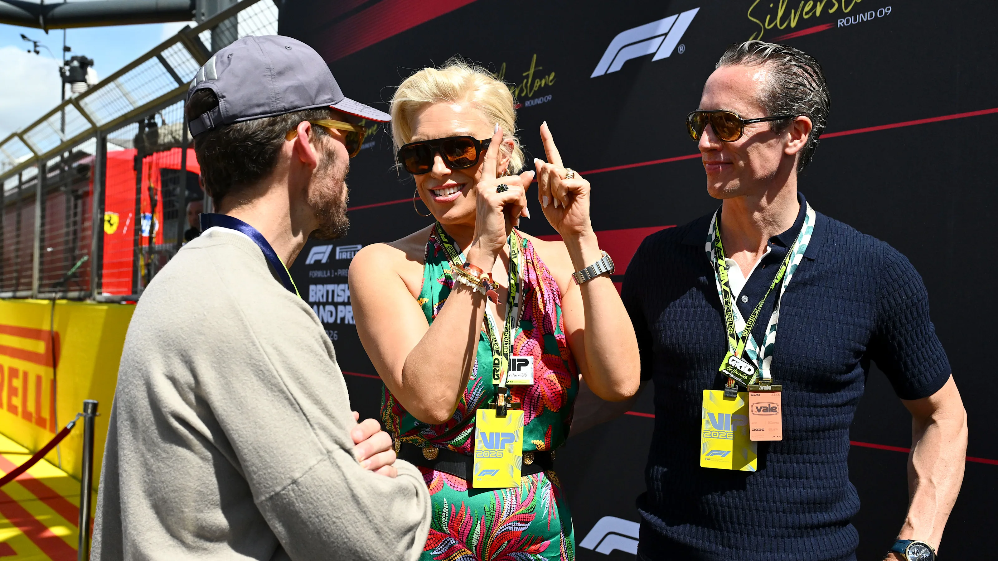 NORTHAMPTON, ENGLAND - JULY 05: Hannah Waddingham on the grid during the F1 Grand Prix of Great