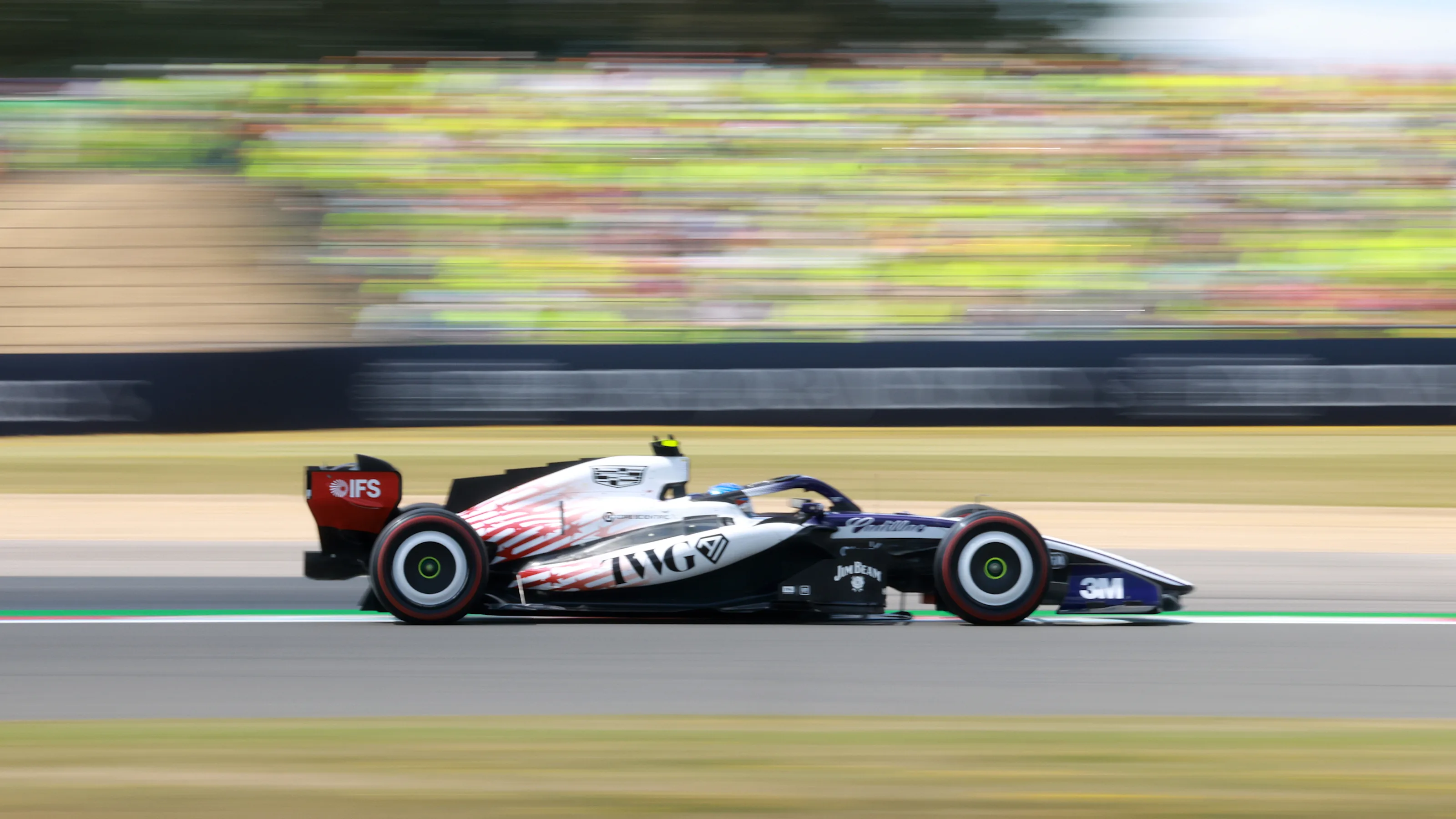 NORTHAMPTON, ENGLAND - JULY 04: Valtteri Bottas of Finland driving the (77) Cadillac F1 Team MAC-26