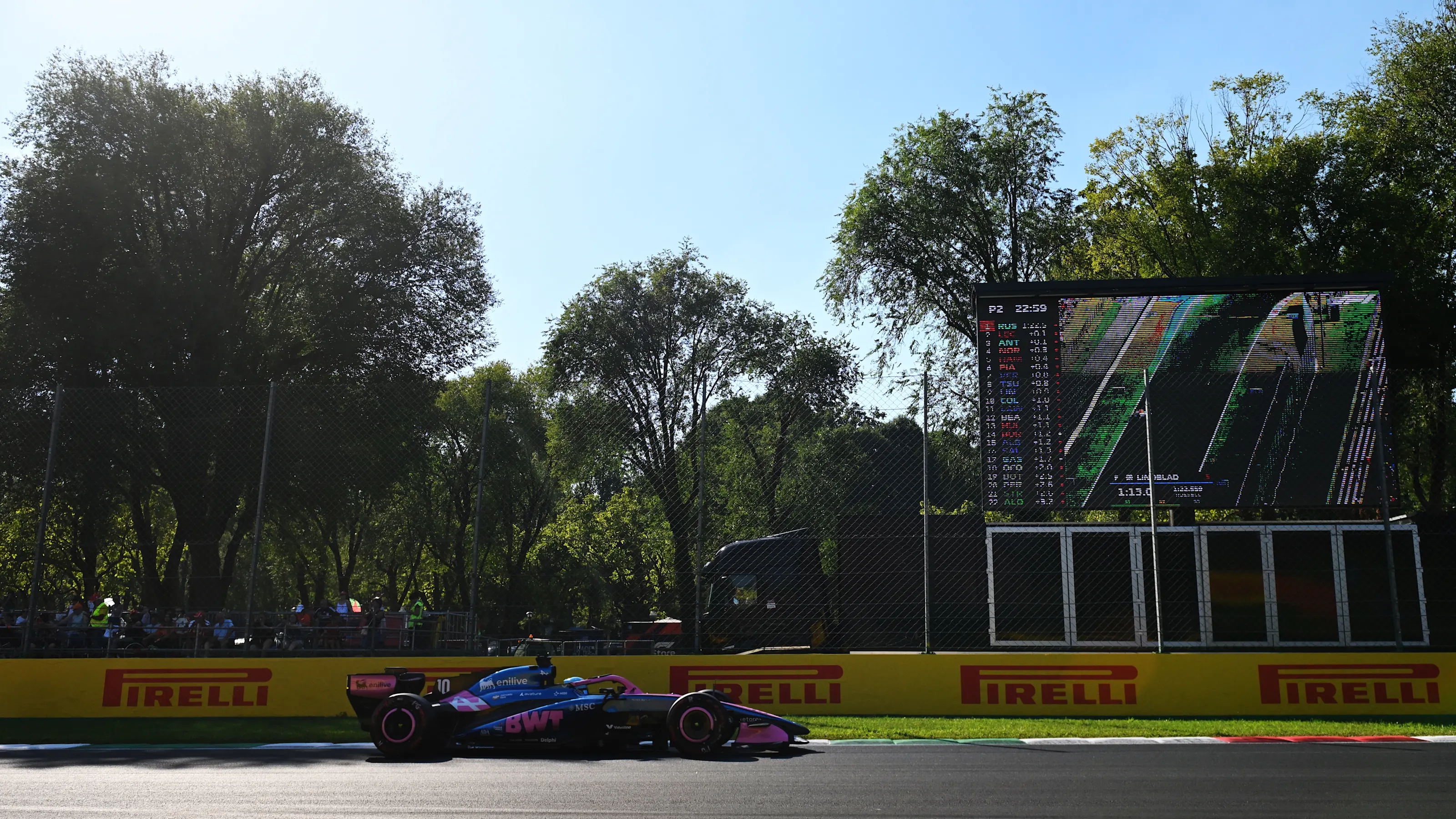 MONZA, ITALY - SEPTEMBER 04: Pierre Gasly of France driving the (10) Alpine F1 A526 Mercedes on
