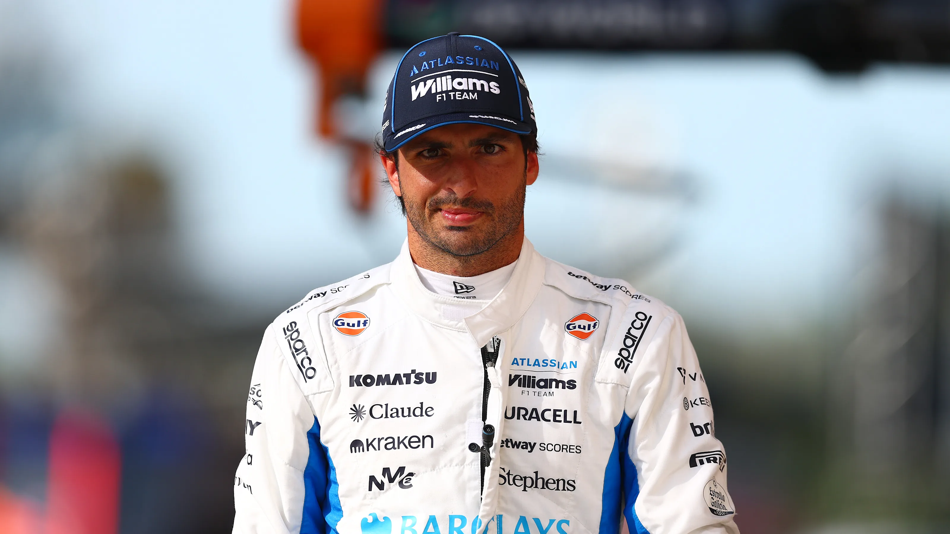 MONZA, ITALY - SEPTEMBER 05: Fifteenth placed qualifier Carlos Sainz of Spain and Williams looks on