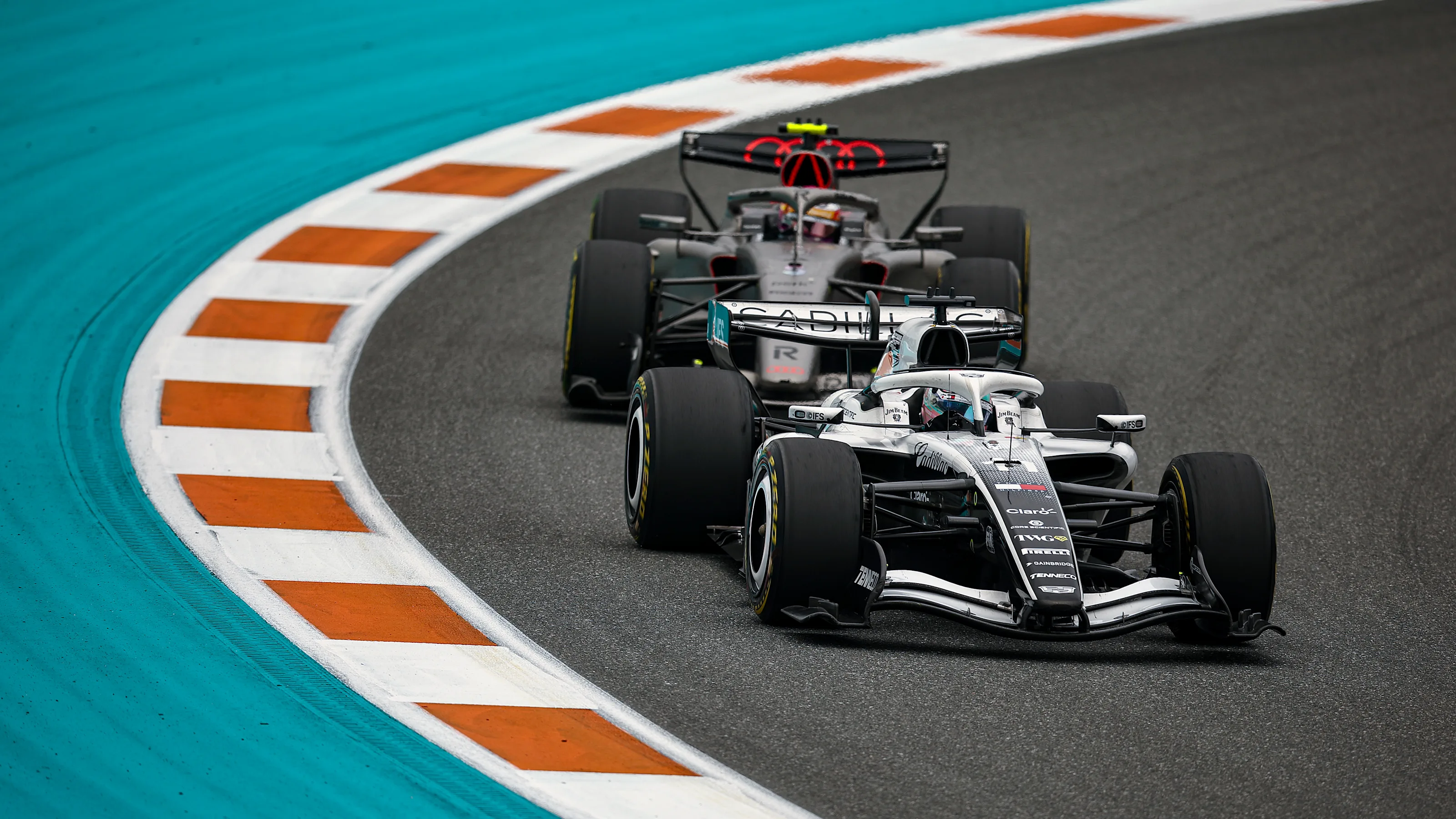 MIAMI, FLORIDA - MAY 03: Sergio Perez of Mexico driving the (11) Cadillac F1 Team MAC-26 Ferrari