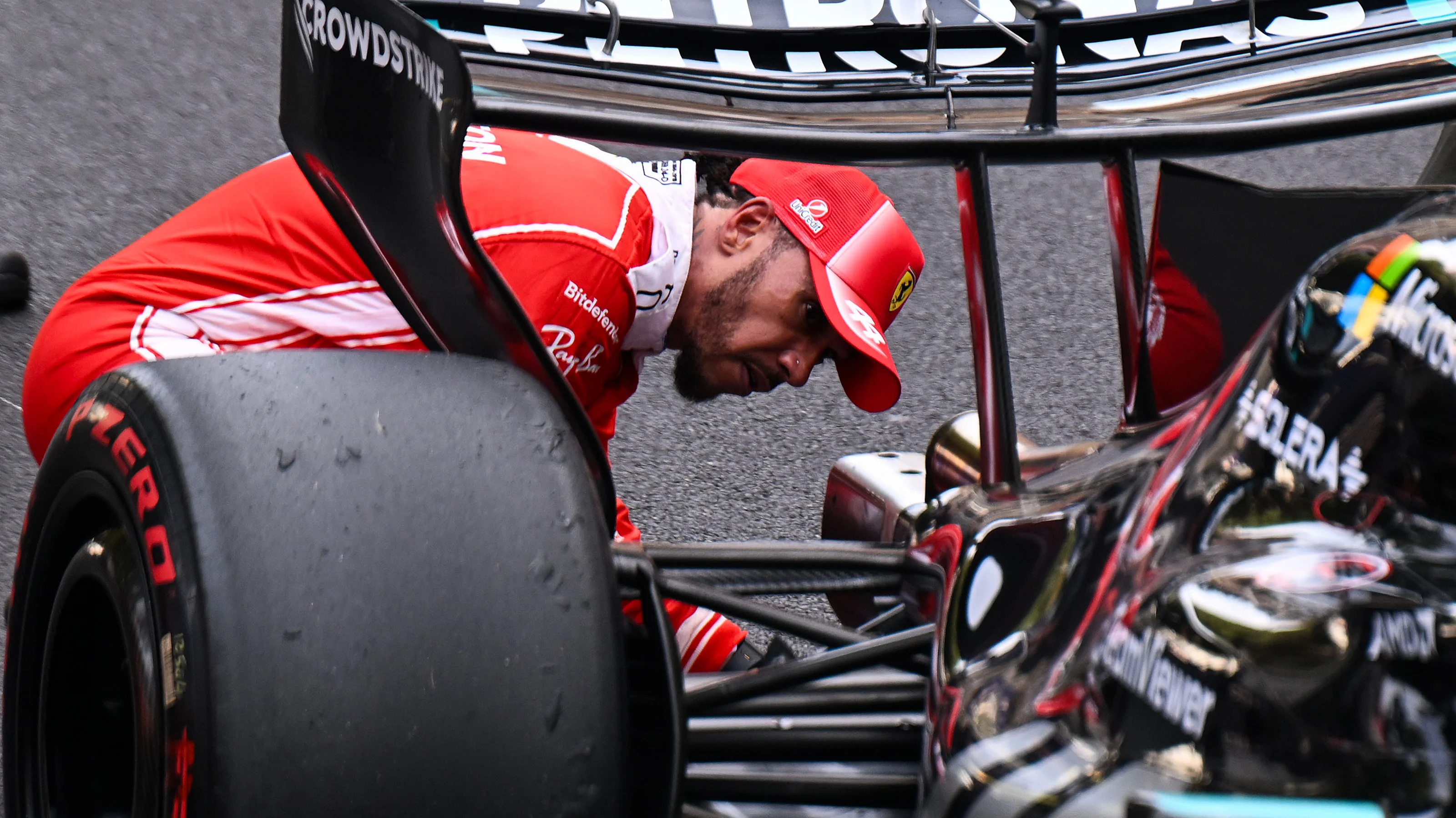 MONTE-CARLO, MONACO - JUNE 07: Second placed Lewis Hamilton of Great Britain and Scuderia Ferrari
