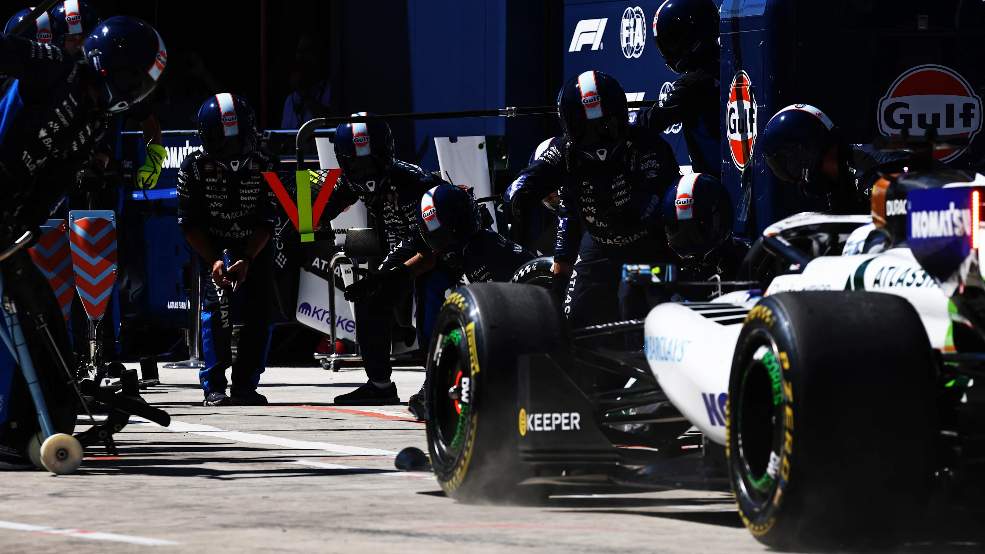 MADRID, SPAIN - SEPTEMBER 13: Alexander Albon of Thailand driving the (23) Williams FW48 Mercedes