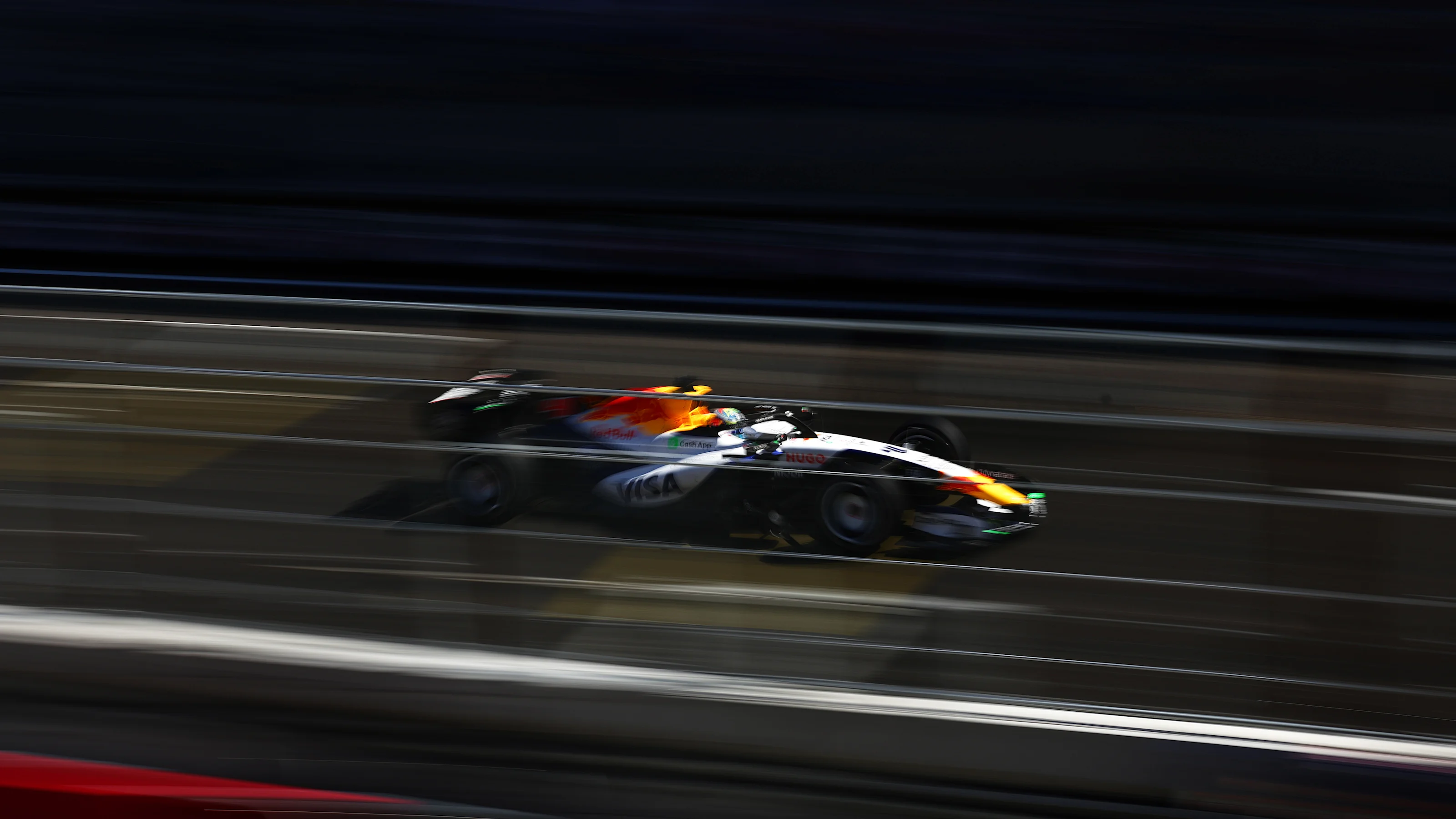 MADRID, SPAIN - SEPTEMBER 13: Arvid Lindblad of Great Britain driving the (41) Visa Cash App Racing
