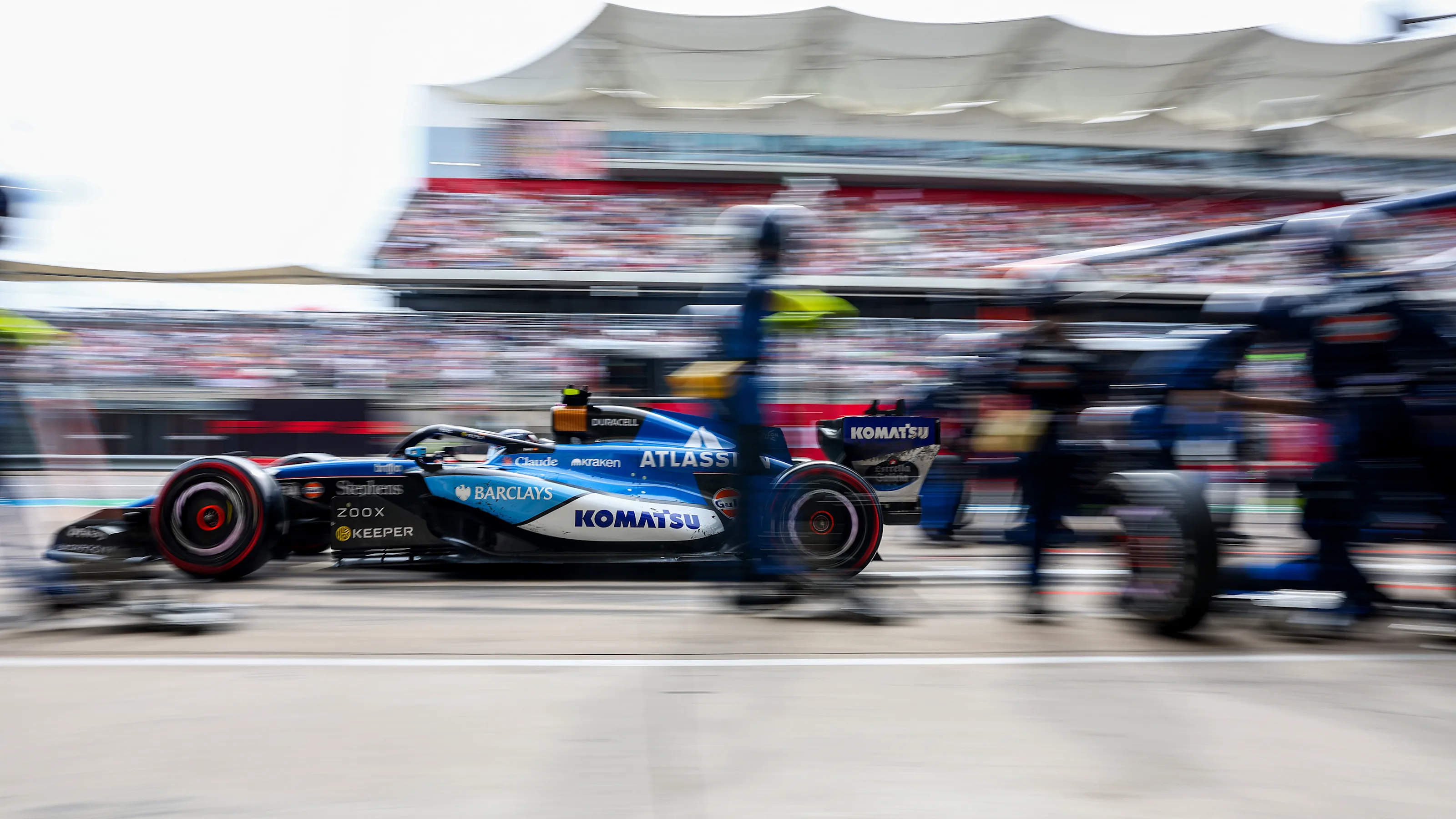 AUSTIN, TEXAS - OCTOBER 25: Carlos Sainz of Spain driving the (55) Williams FW48 Mercedes in the