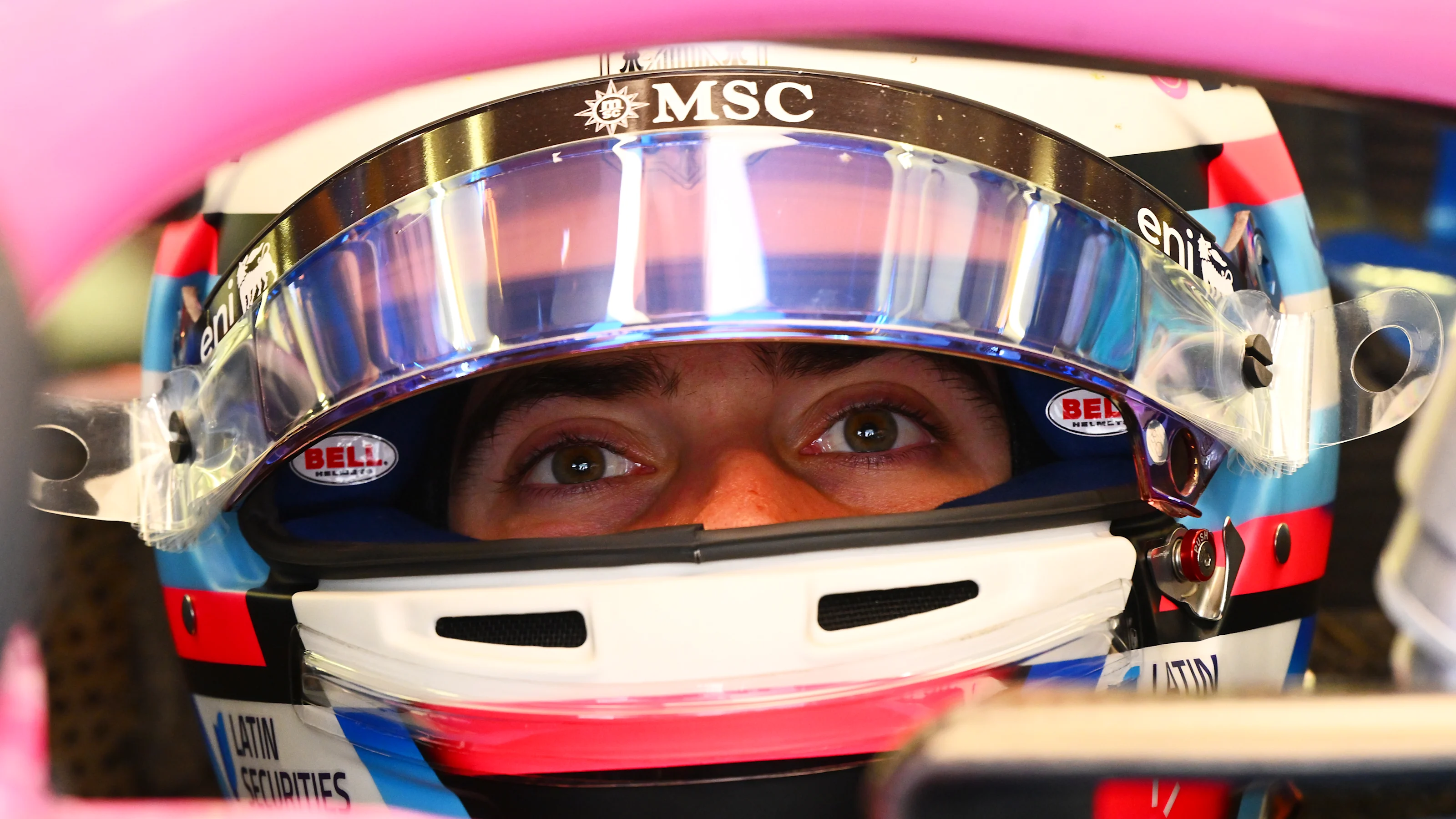 BAHRAIN, BAHRAIN - FEBRUARY 19: Franco Colapinto of Argentina and Alpine F1 looks on in the garage