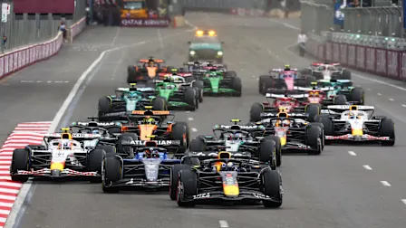 BAKU, AZERBAIJAN - SEPTEMBER 21: Max Verstappen of the Netherlands driving the (1) Oracle Red Bull
