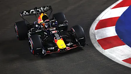 SINGAPORE, SINGAPORE - OCTOBER 10:  Max Verstappen of the Netherlands driving the (3) Oracle Red