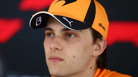 SPA, BELGIUM - JULY 16: Oscar Piastri of Australia and McLaren talks to the media in the Paddock