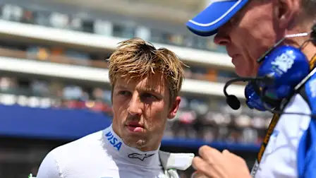 NORTHAMPTON, ENGLAND - JULY 04: Liam Lawson of New Zealand and Visa Cash App Racing Bulls and Alan