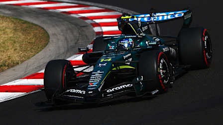 BUDAPEST, HUNGARY - JULY 26: Fernando Alonso of Spain driving the (14) Aston Martin F1 Team AMR26