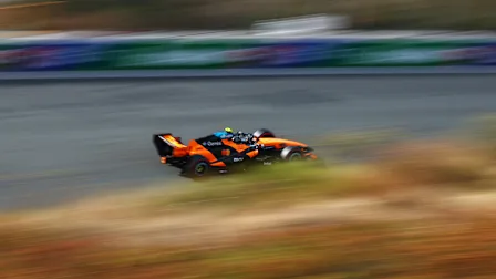 ZANDVOORT, NETHERLANDS - AUGUST 22: Lando Norris of Great Britain driving the (1) McLaren MCL40