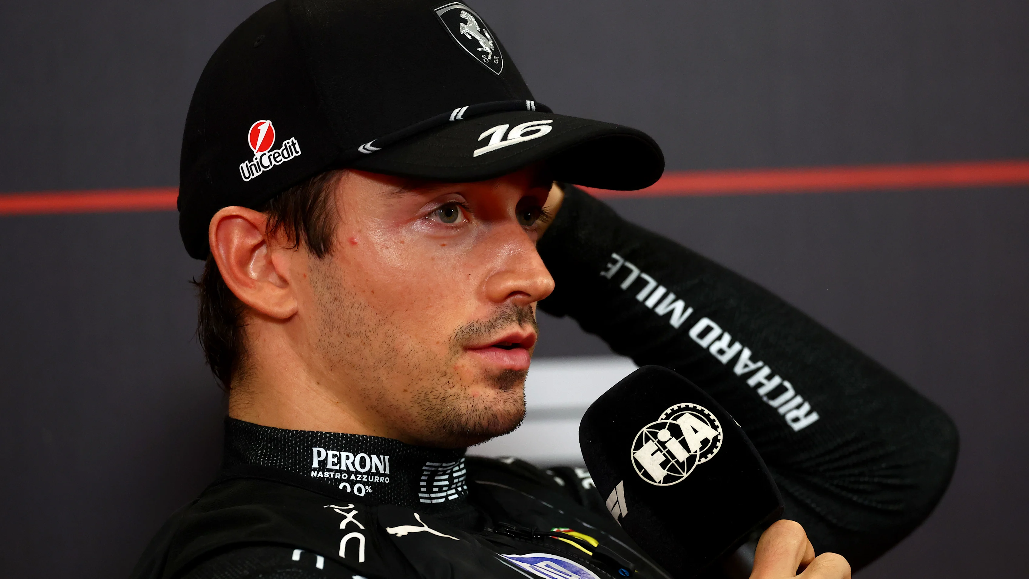 Charles Leclerc wearing Ferrari colours during the 2026 Singapore weekend
