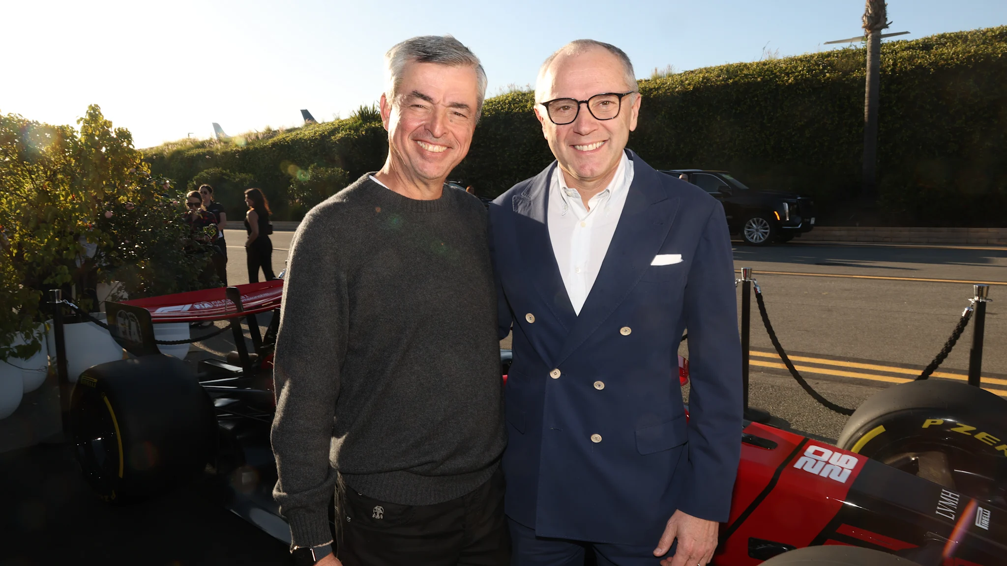 Stefano Domenicali Attends Apple TV+ Press Day Amid Formula 1 Activities