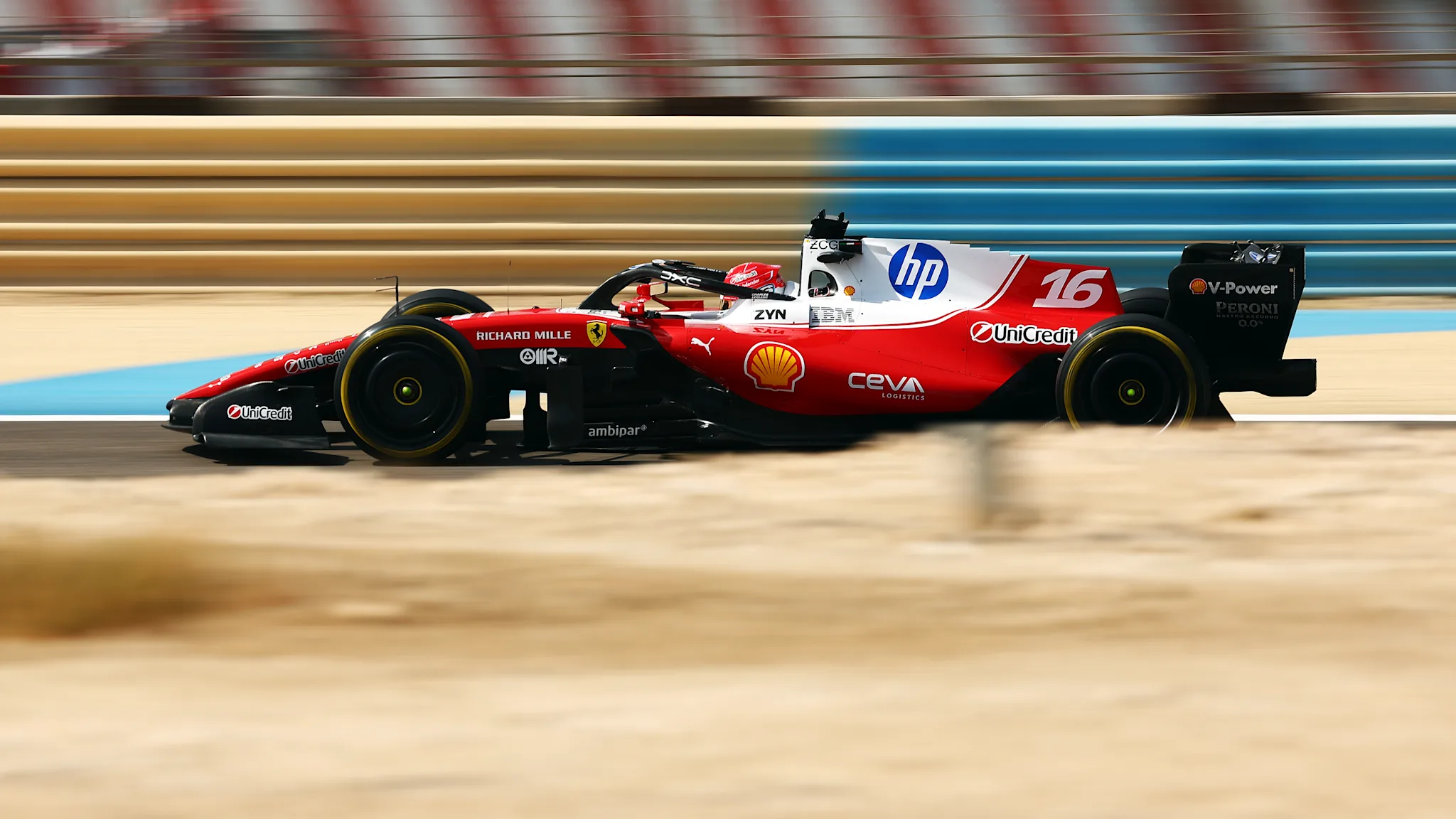 Who was fastest at the first Bahrain test?