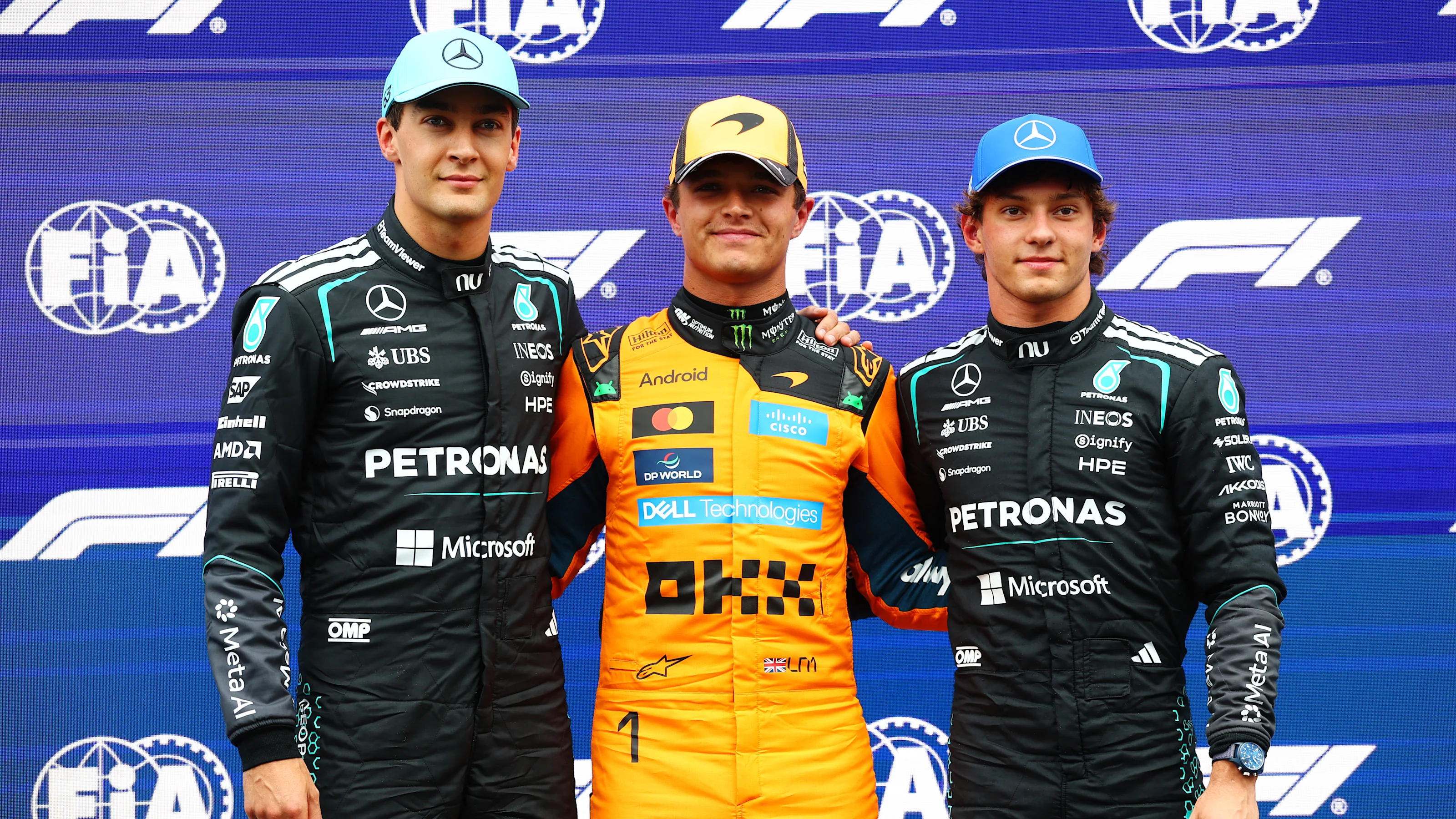ZANDVOORT, NETHERLANDS - AUGUST 22: Pole position qualifier Lando Norris of Great Britain and