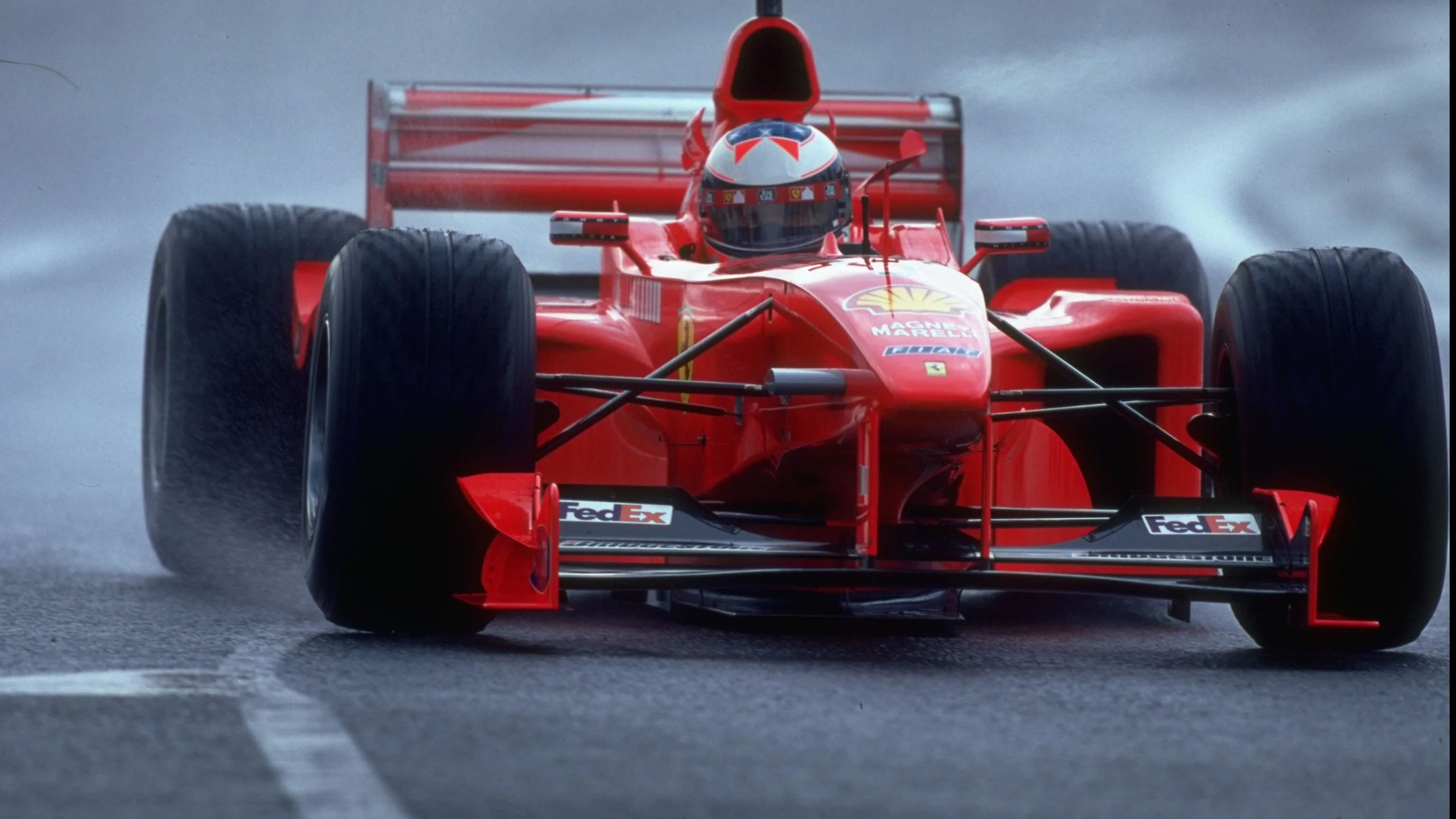 27 Jun 1999: Michael Schumacher in action in his Ferrari during the French Grand Prix at the