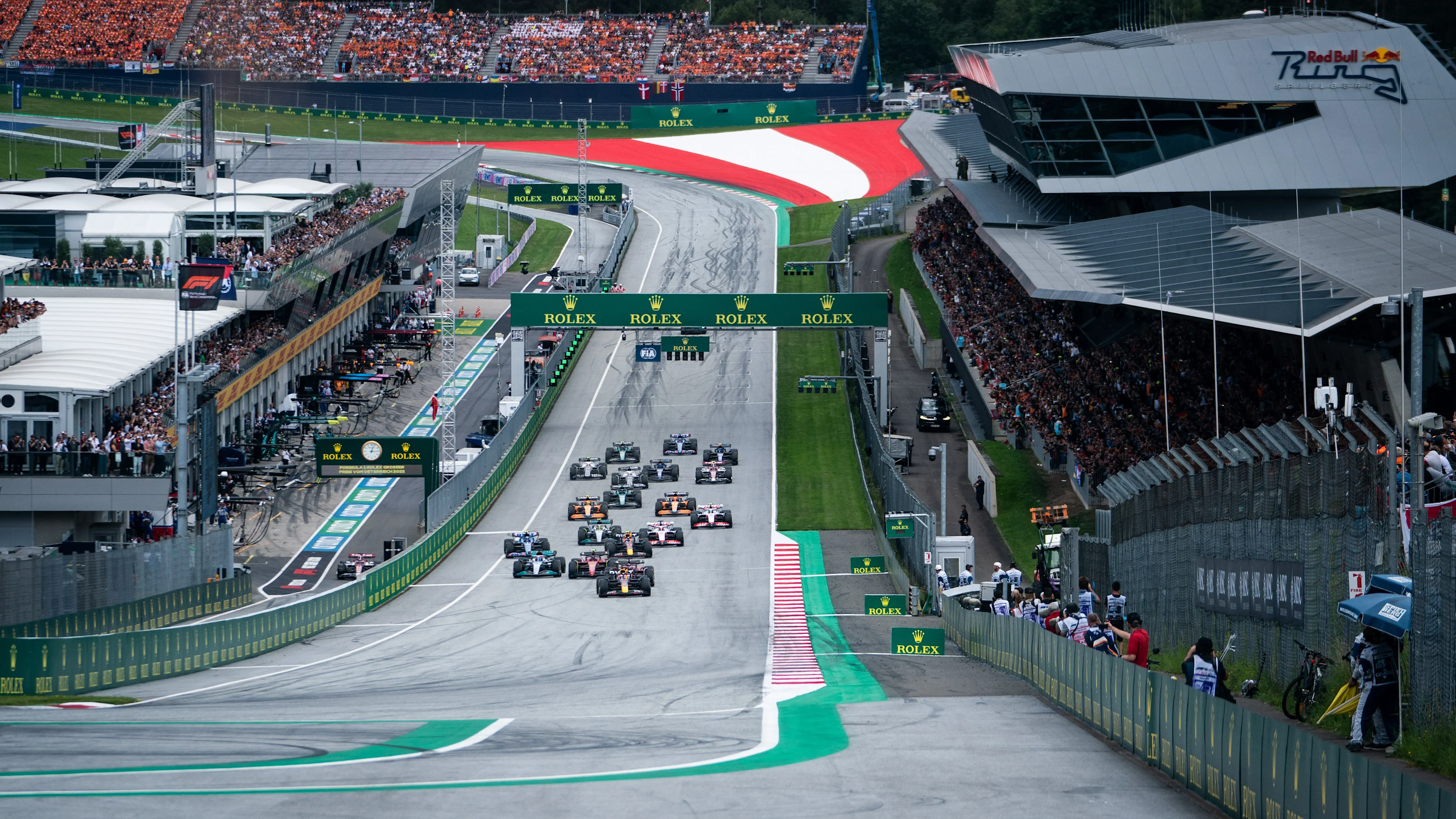 SPIELBERG, AUSTRIA - JULY 10: Start of the Formula 1 Championship at Red Bull Ring on July 10, 2022