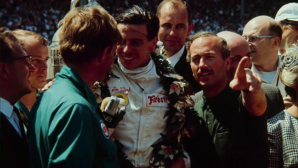 UNITED STATES - JUNE 01: 49th Indianapolis 500 - 1965. Jim Clark(middle) with designer, engineer