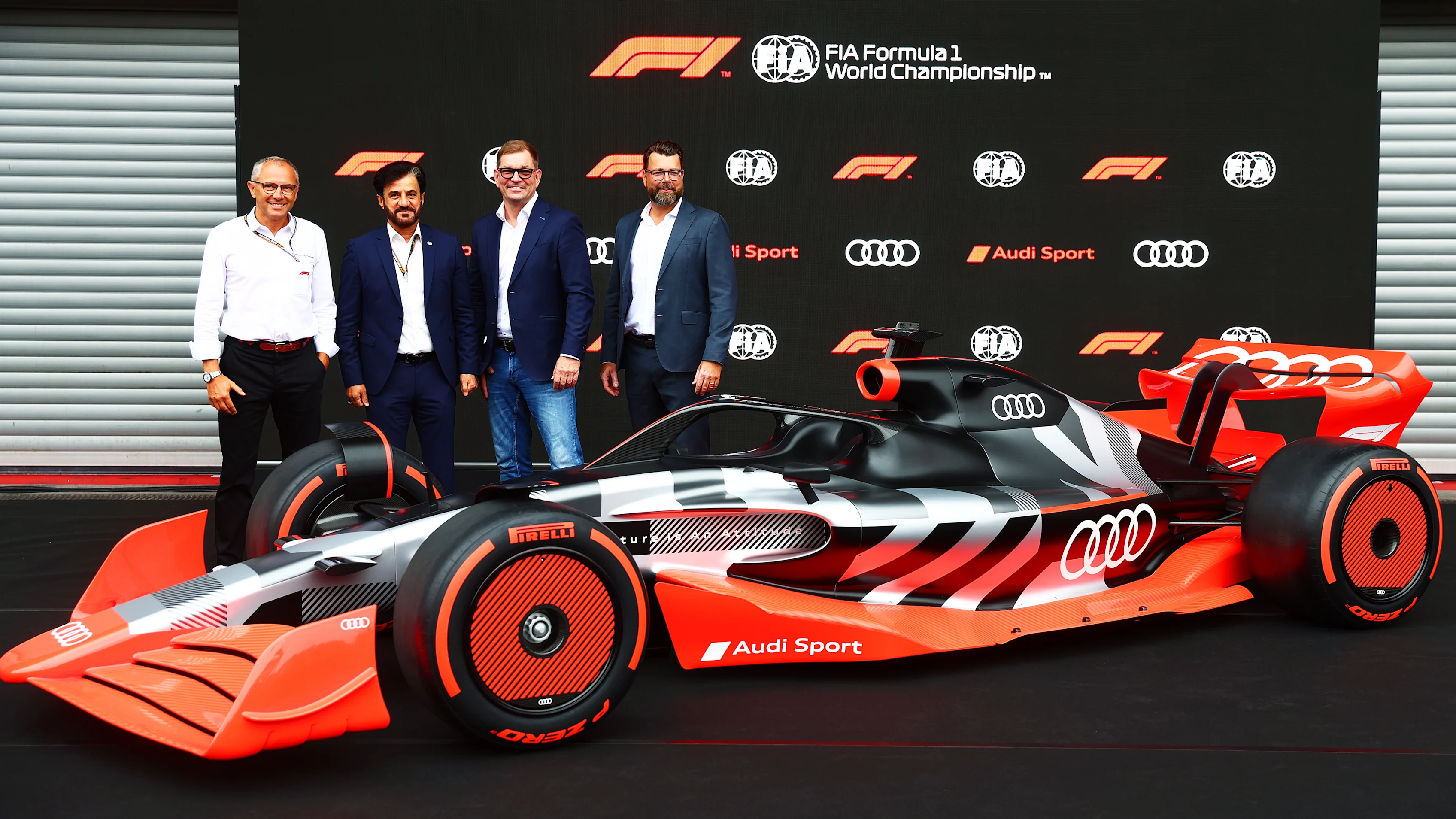 SPA, BELGIUM - AUGUST 26: (L-R) Stefano Domenicali, CEO of the Formula One Group, Mohammed ben