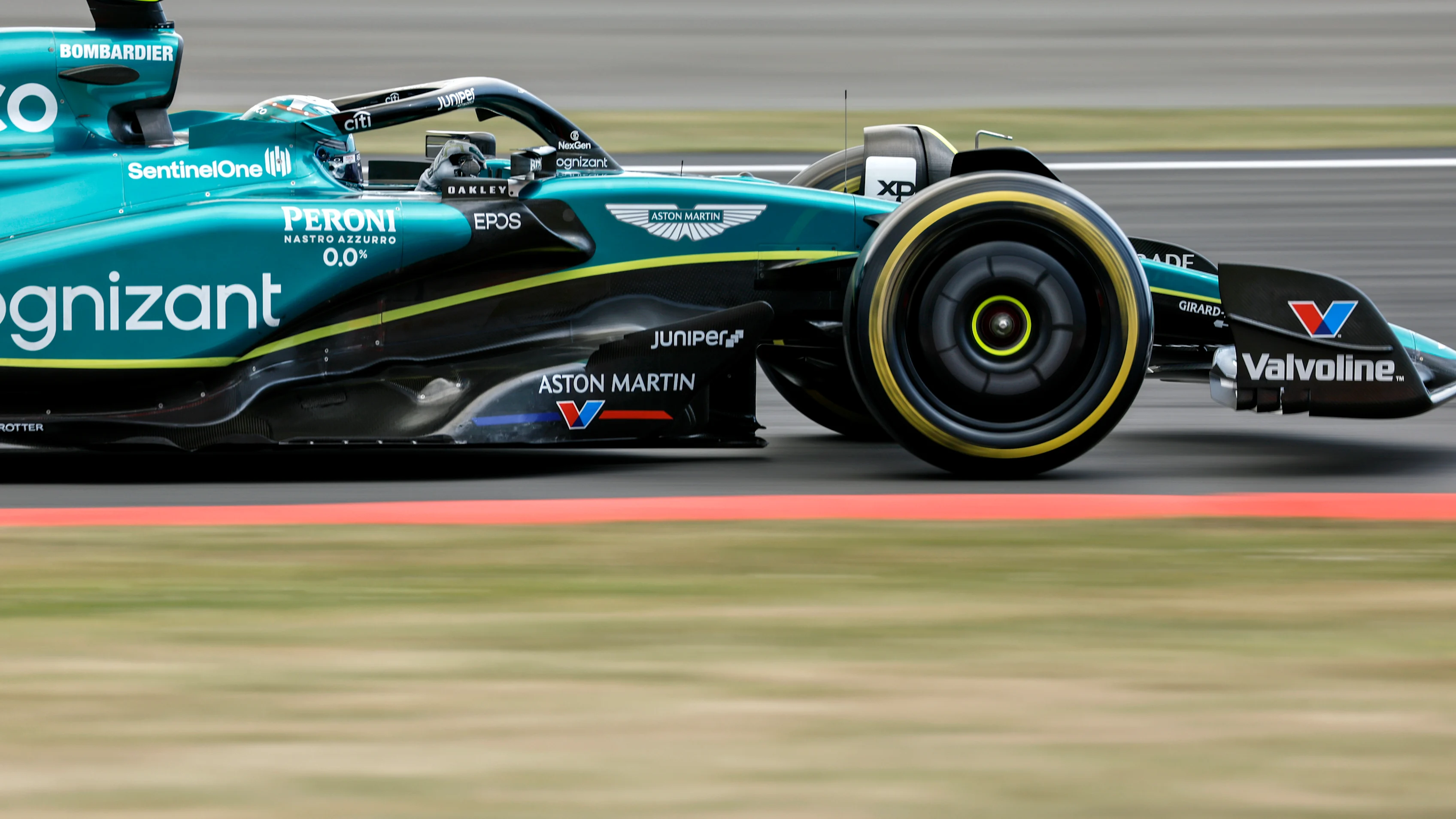 SILVERSTONE CIRCUIT, UNITED KINGDOM - JULY 08: Fernando Alonso, Aston Martin AMR23 during the