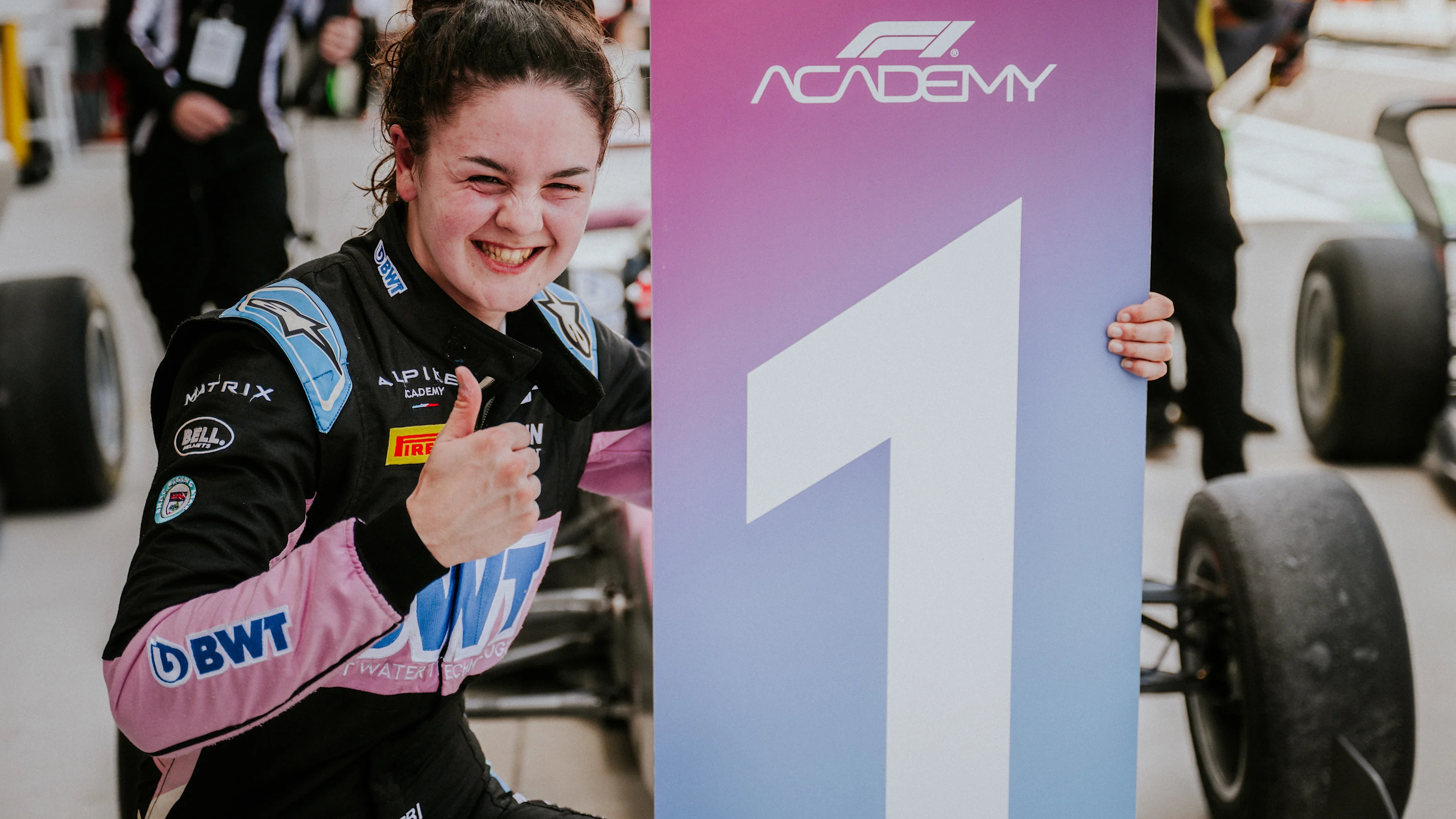MIAMI, FLORIDA - MAY 04: Race winner Abbi Pulling of Great Britain and Rodin Motorsport (9)