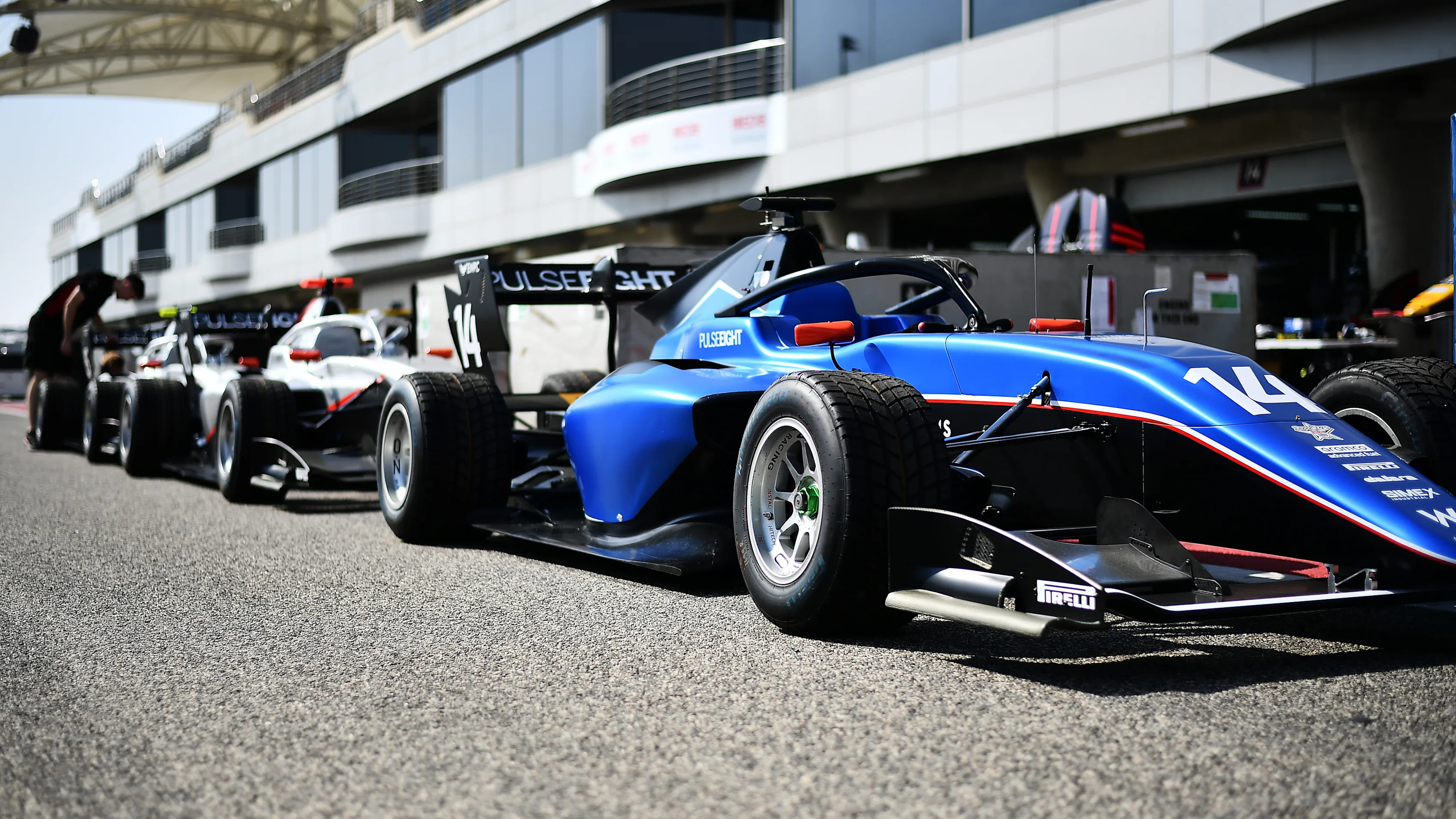 BAHRAIN, BAHRAIN - FEBRUARY 10: The car of Luke Browning of Great Britain and Hitech Pulse-Eight
