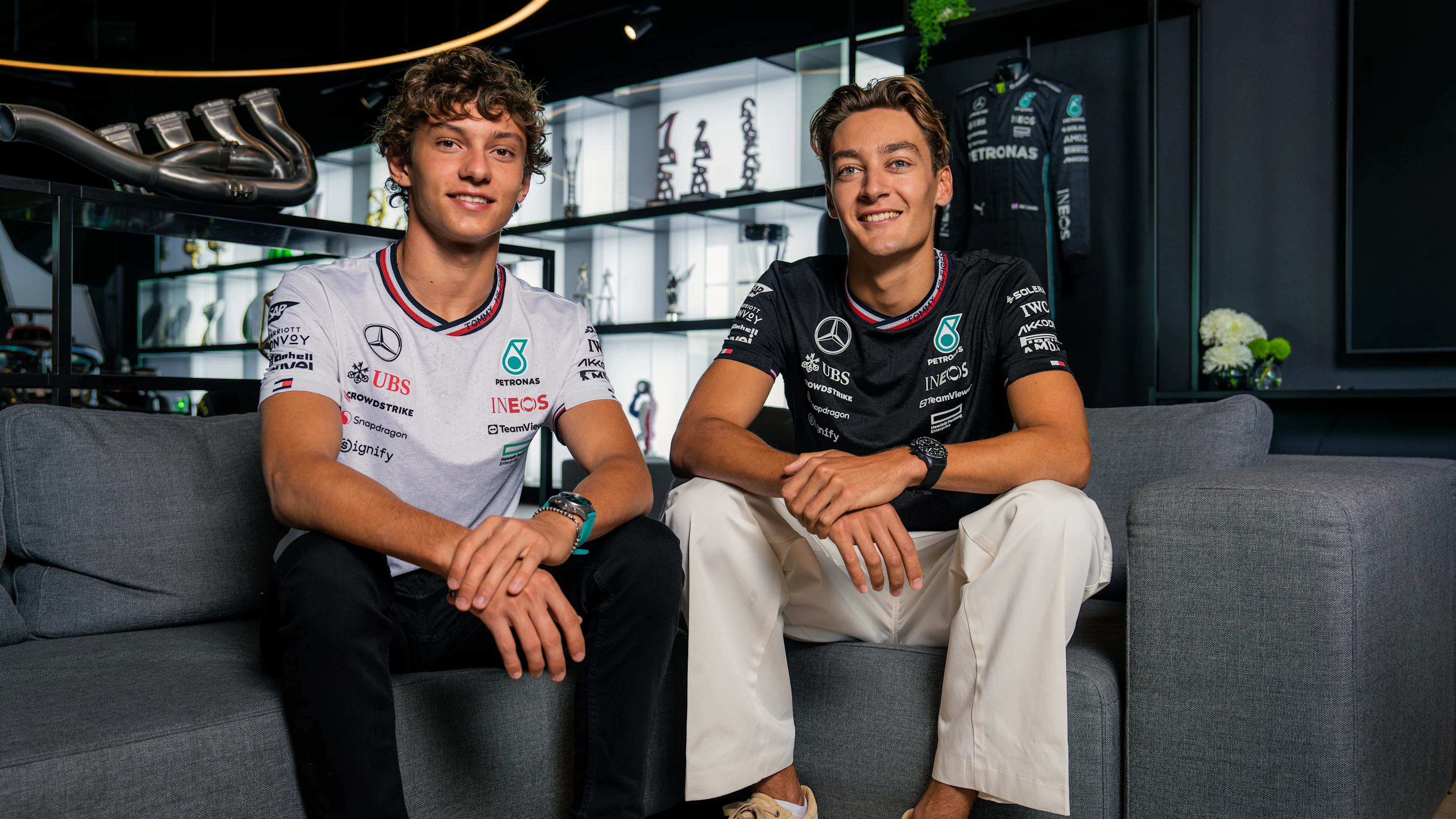 MONTE-CARLO, MONACO - MAY 23: George Russell of Great Britain and Mercedes attends the Drivers