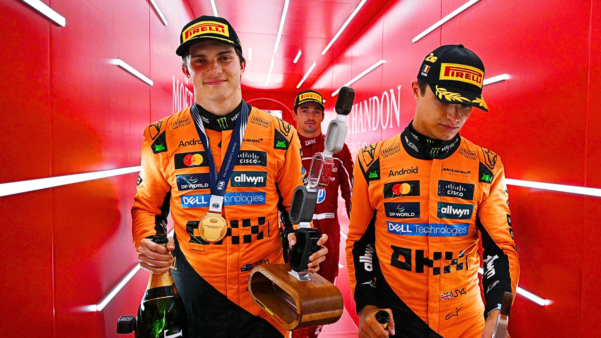 SPA, BELGIUM - JULY 27: Lando Norris of Great Britain driving the (4) McLaren MCL39 Mercedes and