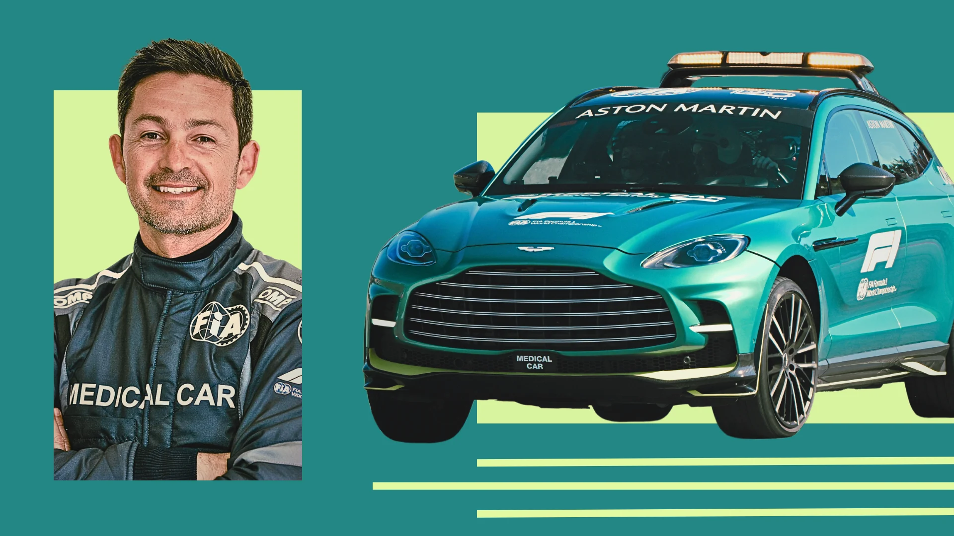 The Aston Martin DBX707 Medical Car on track