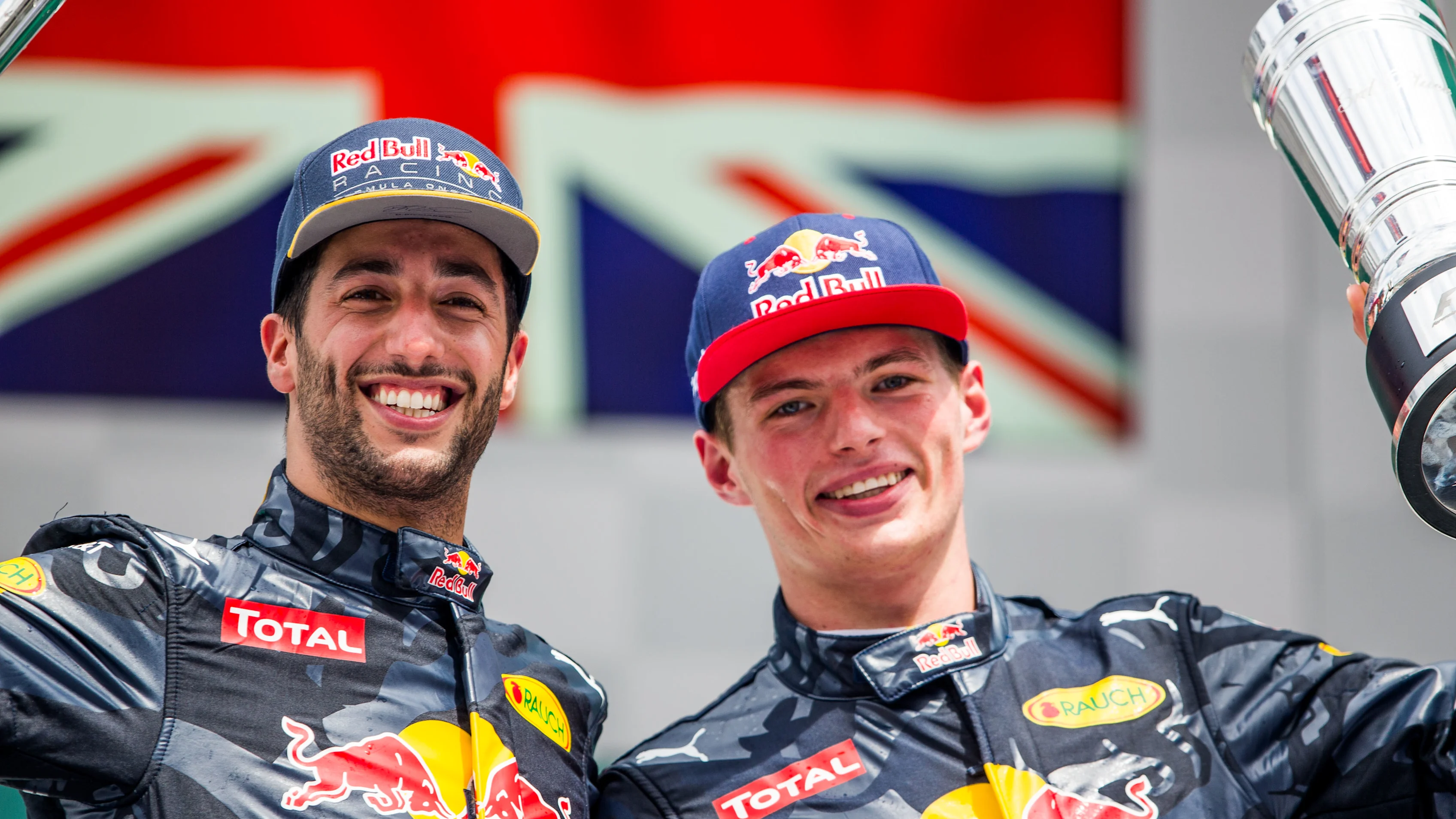 HOCKENHEIM, GERMANY - JULY 31: Daniel Ricciardo of Australia and Max Verstappen of The Netherlands