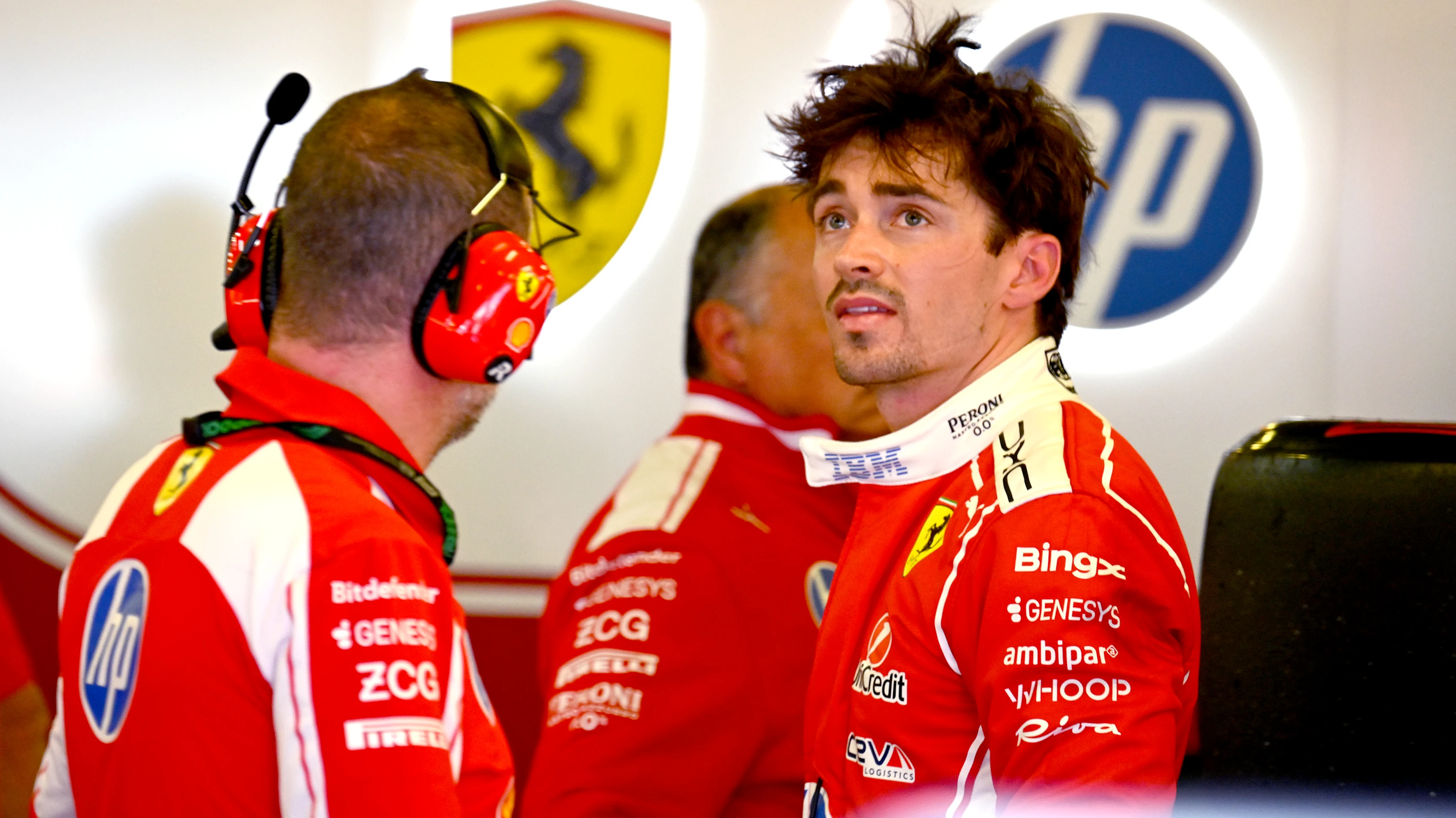 MELBOURNE, AUSTRALIA - MARCH 06: Charles Leclerc of Monaco and Scuderia Ferrari looks on in the