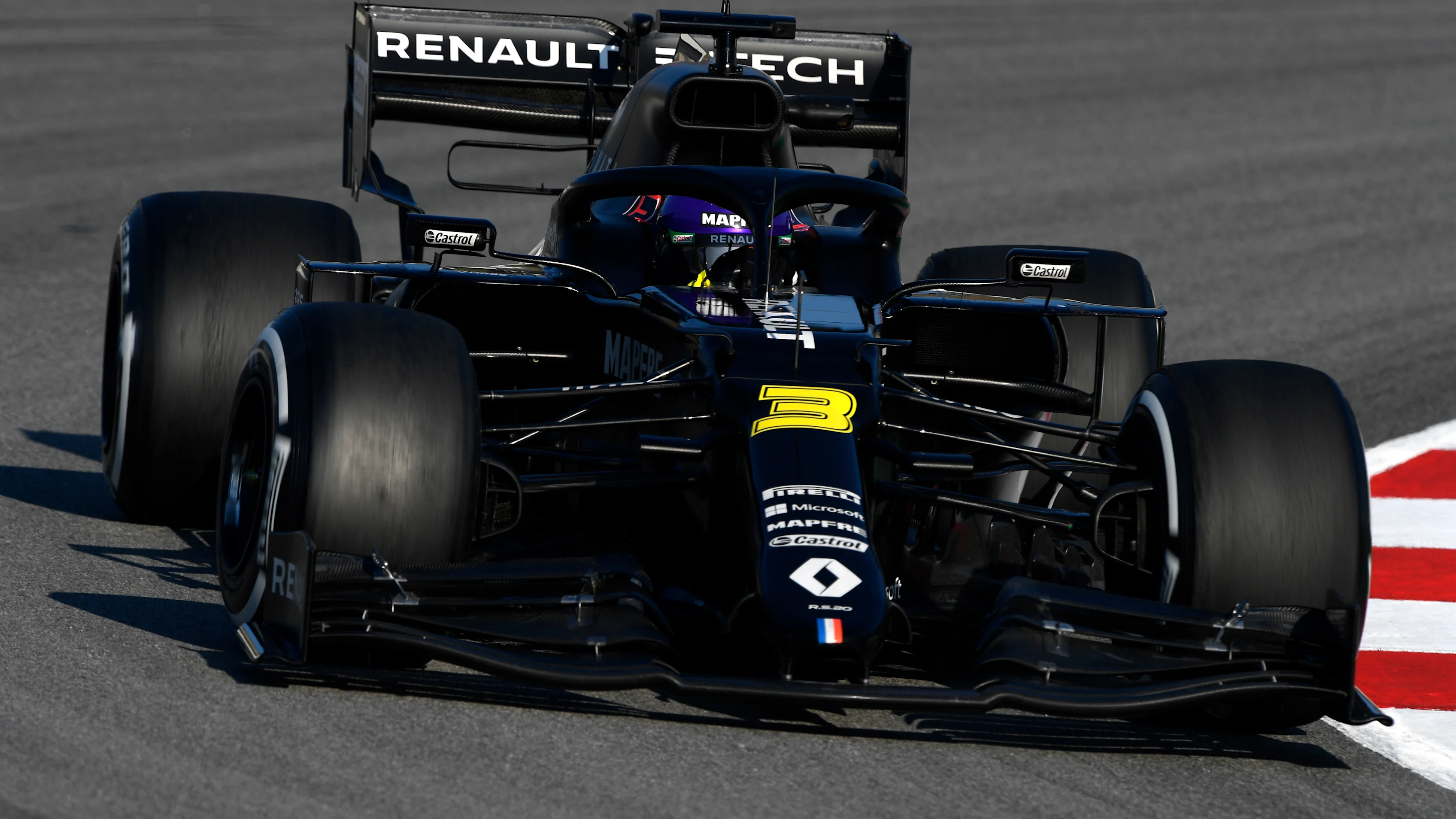 BARCELONA, SPAIN - FEBRUARY 20: Daniel Ricciardo of Australia driving the (3) Renault Sport Formula