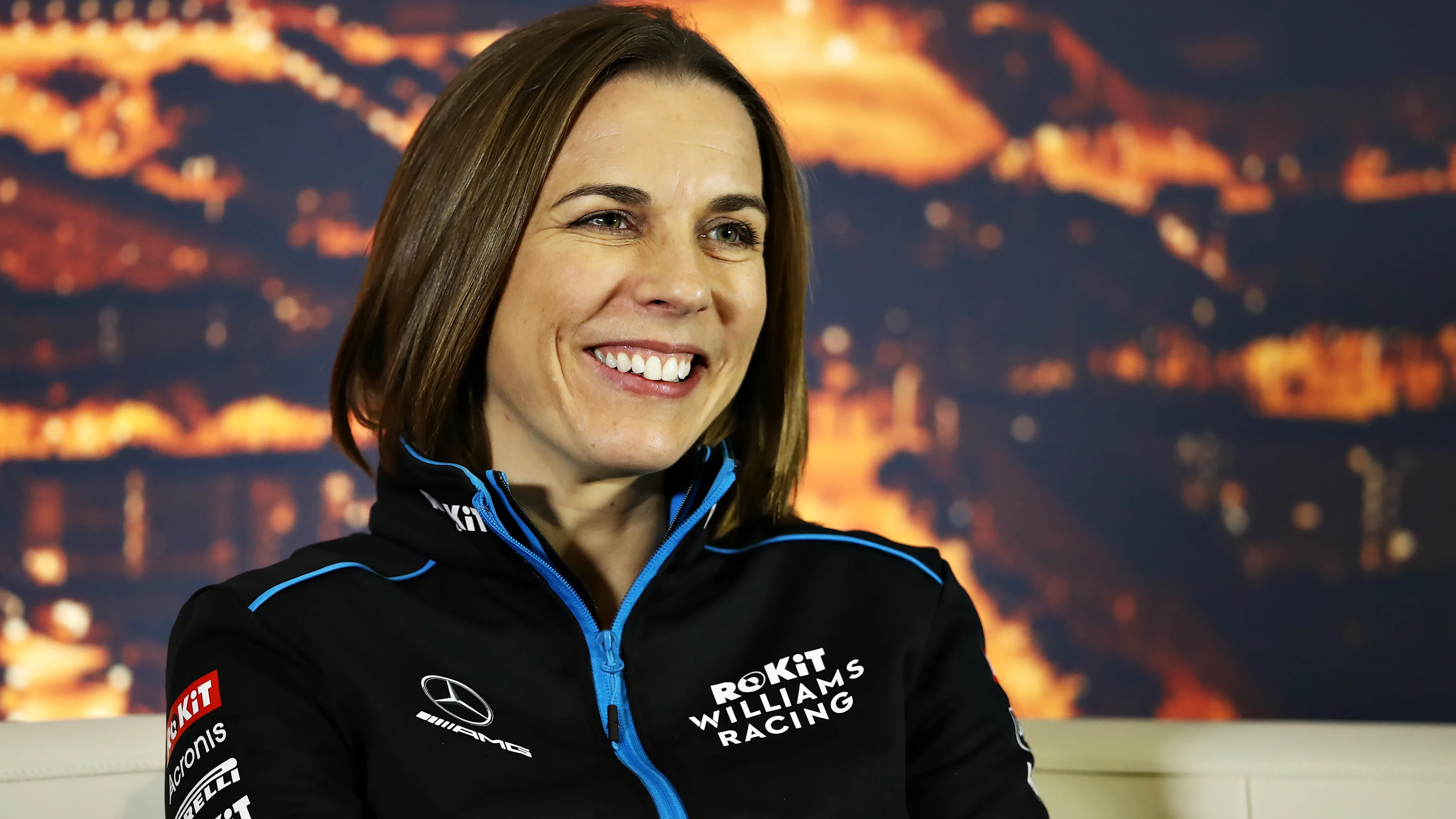 BARCELONA, SPAIN - FEBRUARY 27: Williams Deputy Team Principal Claire Williams looks on in a press