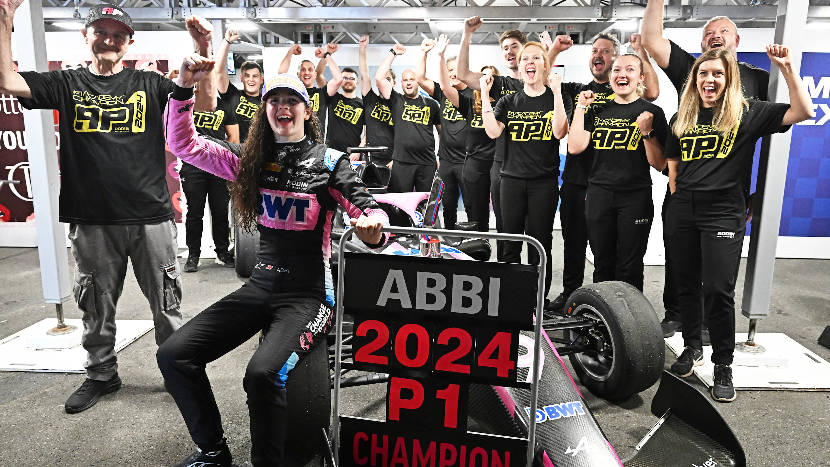 LUSAIL CITY, QATAR - NOVEMBER 30: 2024 F1 Academy Champion Abbi Pulling of Great Britain and Rodin