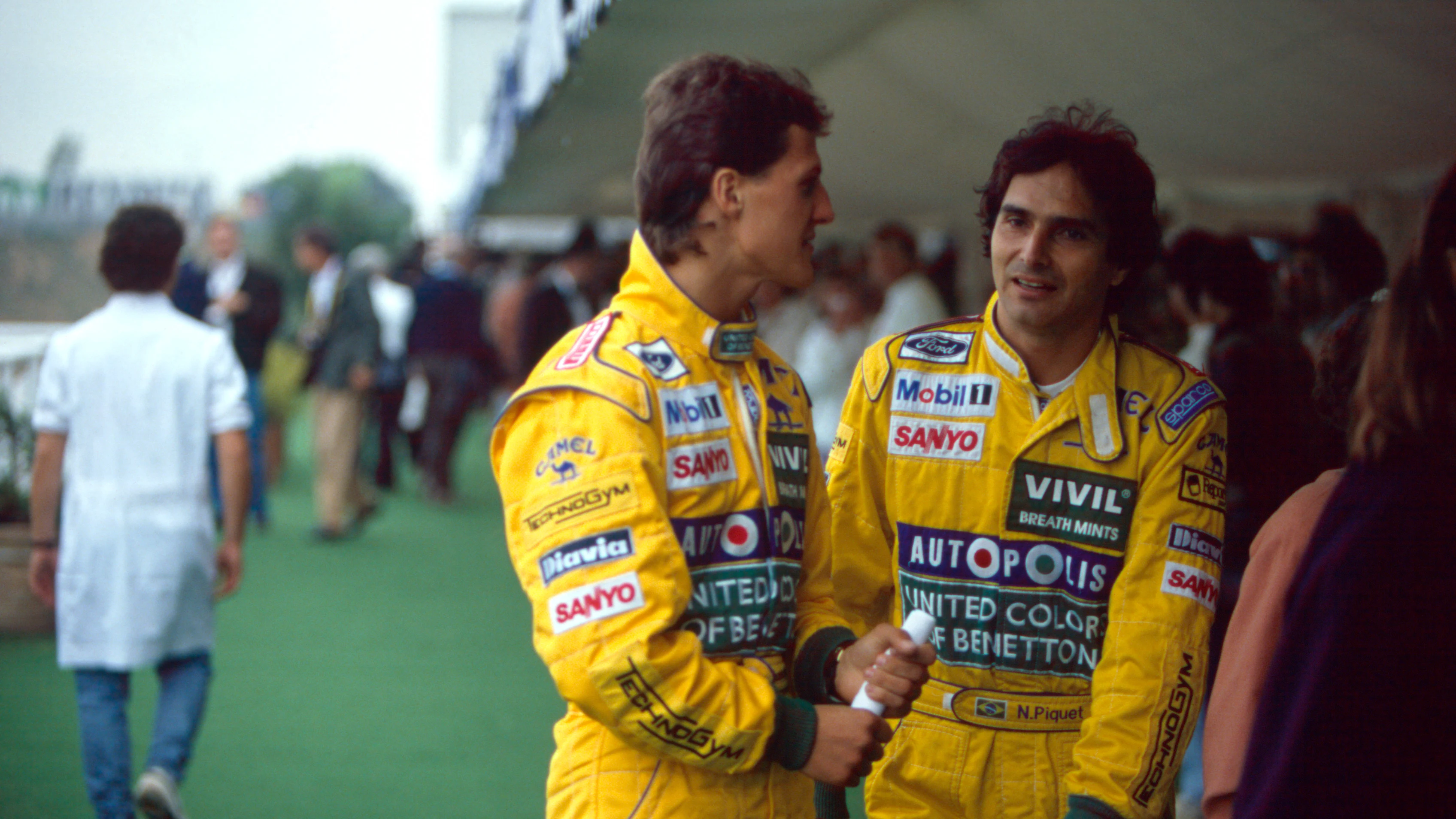 1991 Spanish Grand Prix. Barcelona, Spain. 27-29 September 1991. Michael Schumacher with team mate